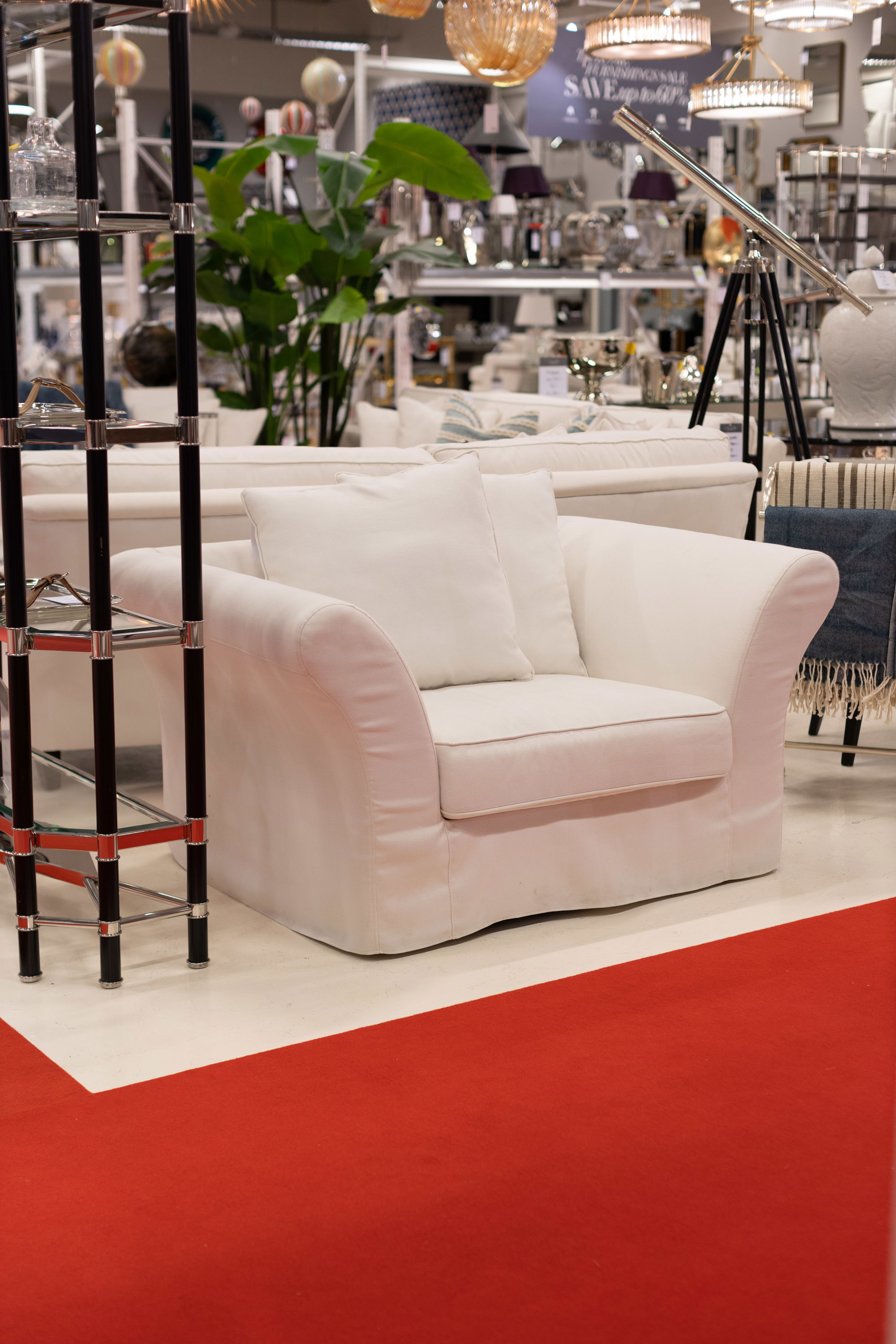 Harwick fåtölj off-white OUTLET