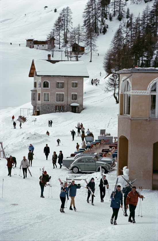 Skiers in St. Moritz