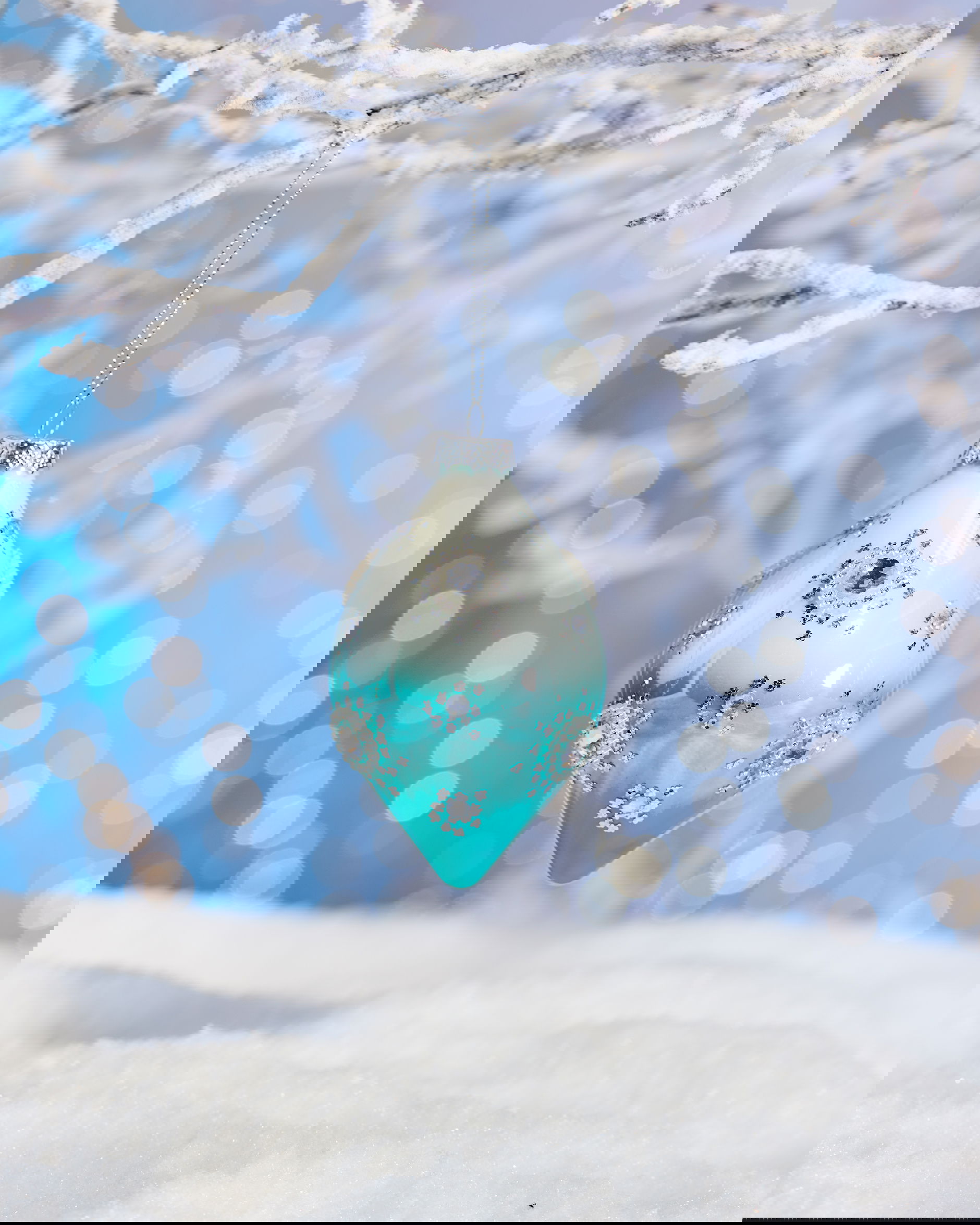 Faith julkula elongated teardrop