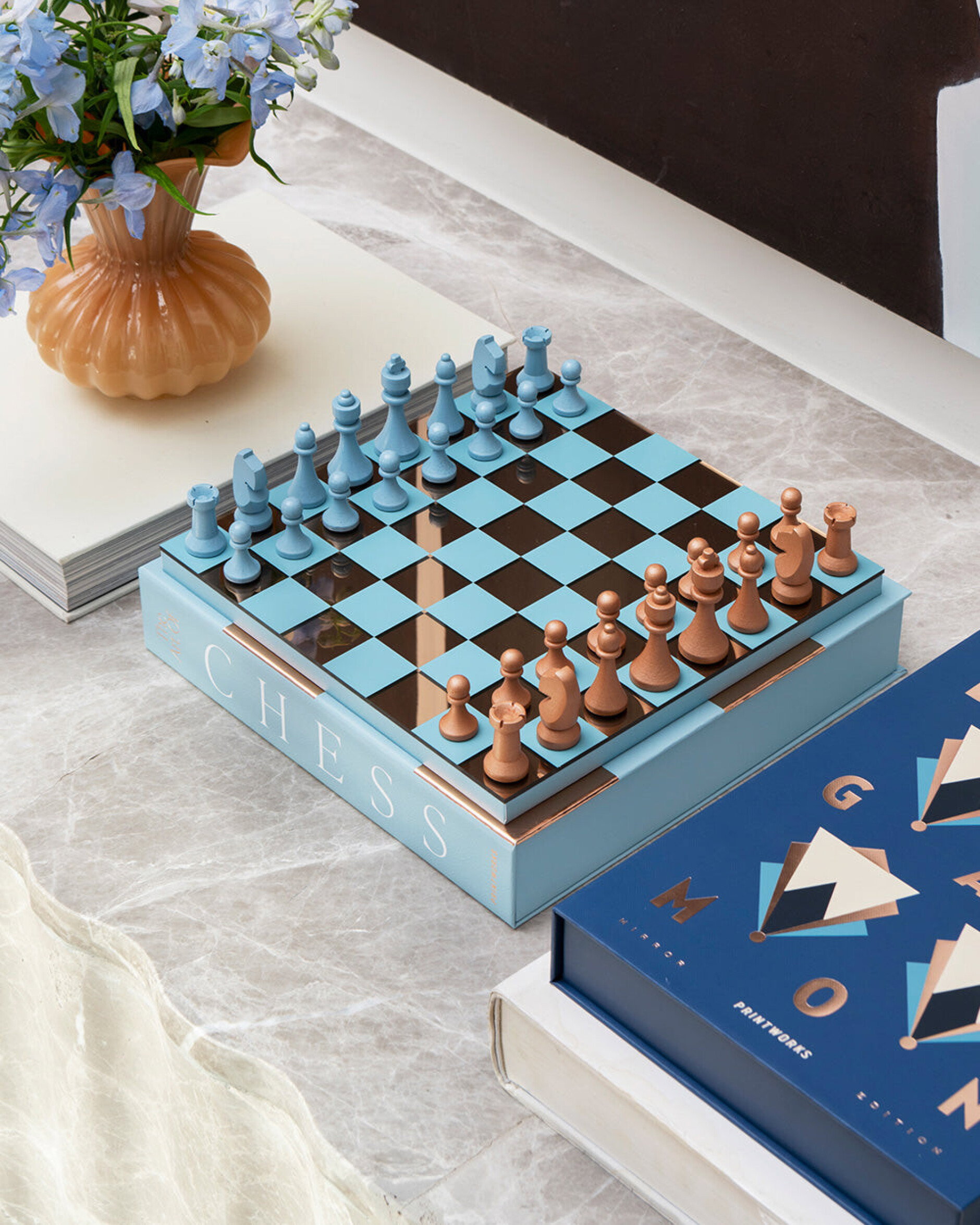 Classic Art Of Chess Mirror light blue/copper