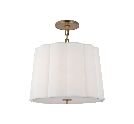 null - Simple Scallop Hanging Soft Brass Large