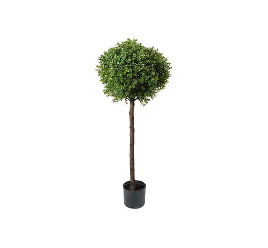 Artificial green boxwood plant 115 cm