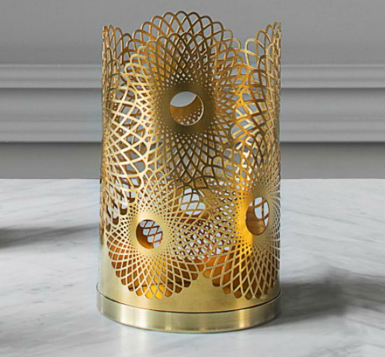 Feather ljushållare mässing