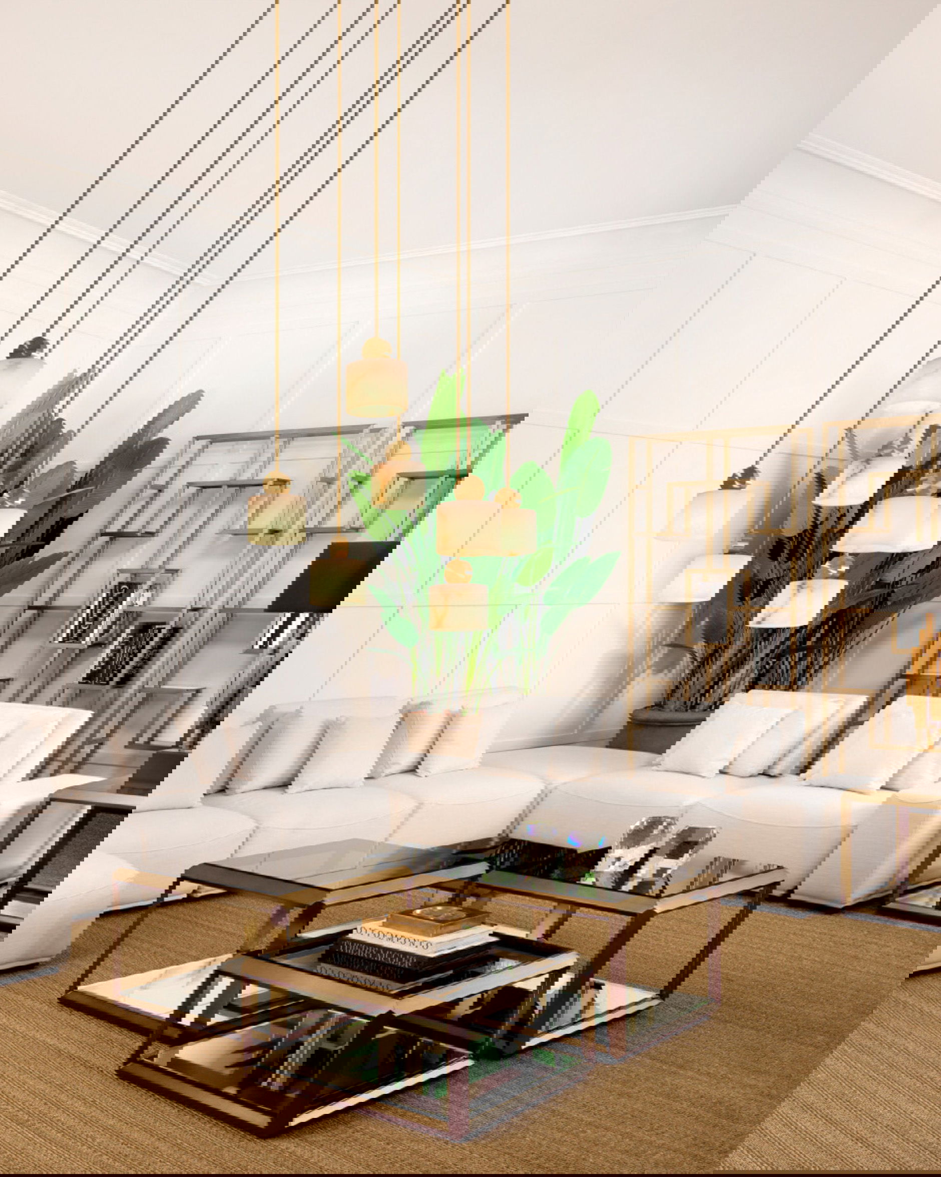 Callum salontafel messing set van 4