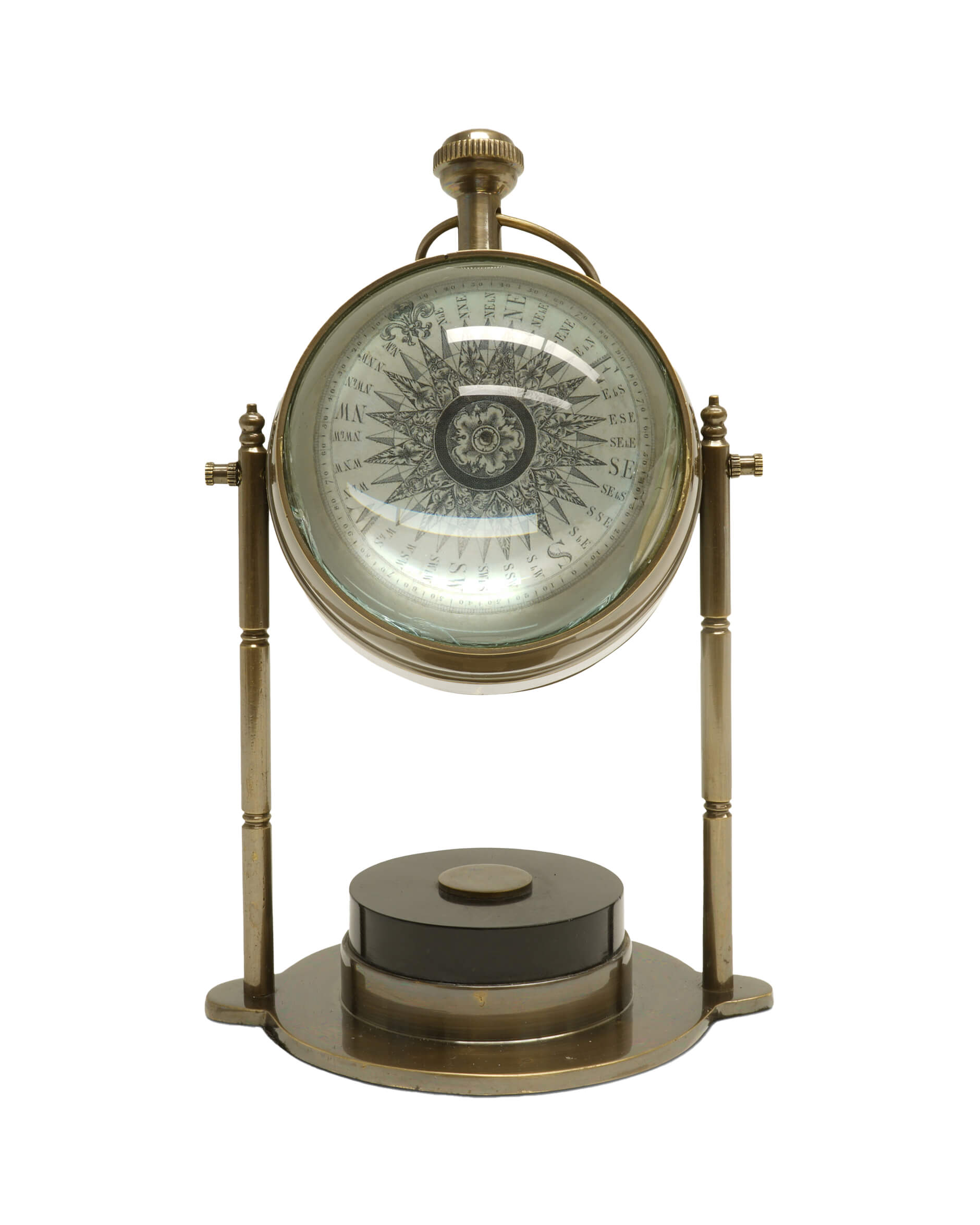 Lens Table Watch Brass