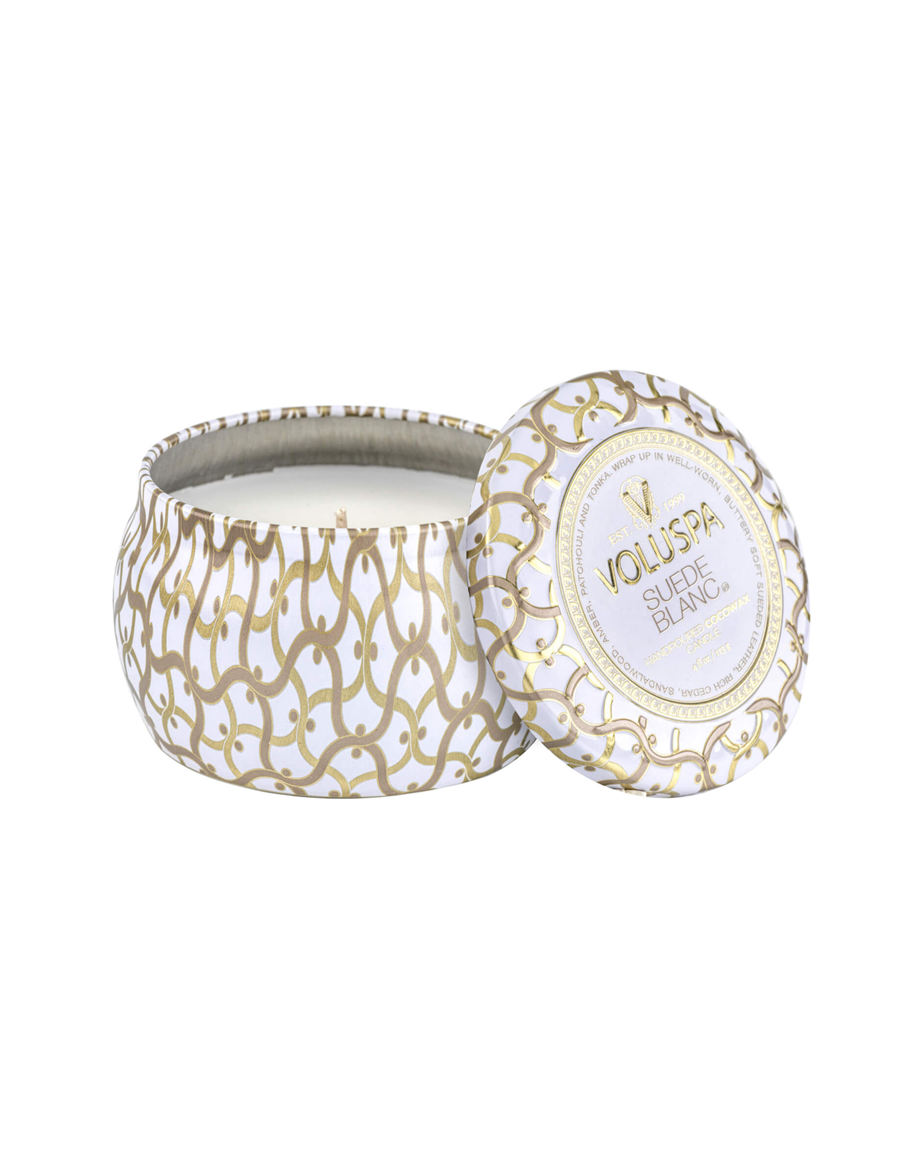 Suede Blanc doftljus 1-wick