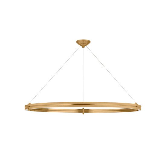 Natural Brass - Paxton 48" Ring Chandelier Polished Nickel