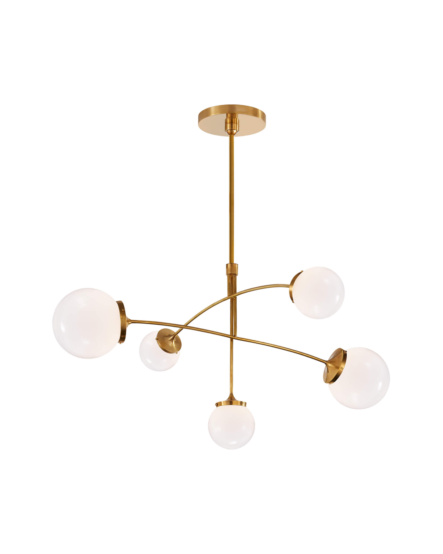 Prescott takkrona mässing/vit M