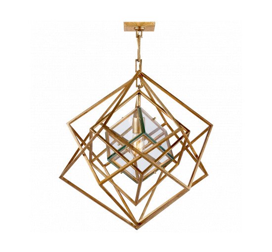 null - Cubist Small Chandelier Gild