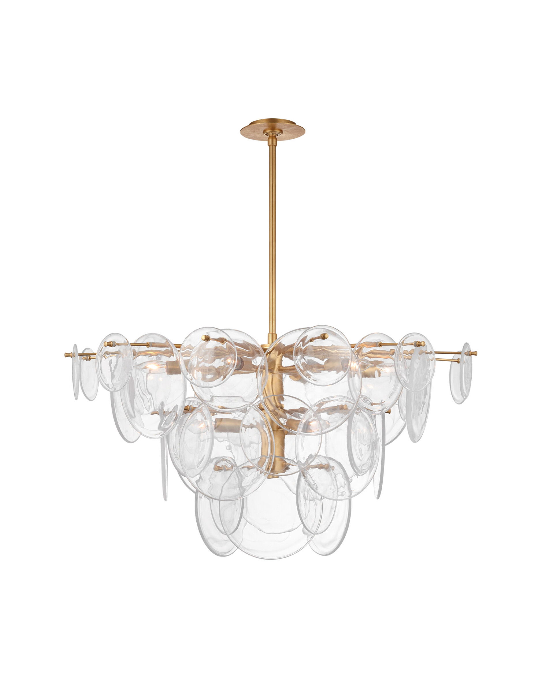 Loire takkrona guld/klarglas L