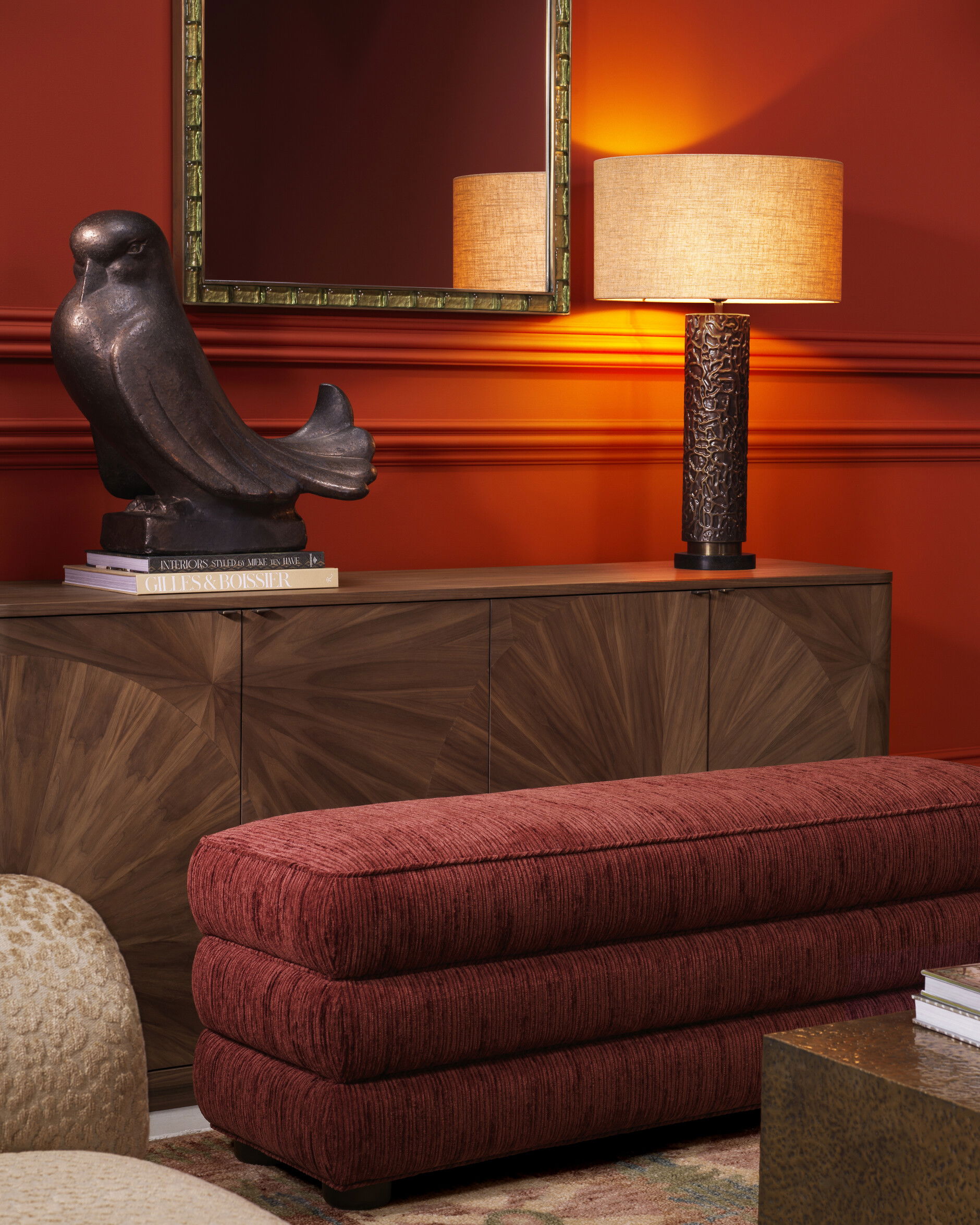 Helmsley bank terren burgundy red