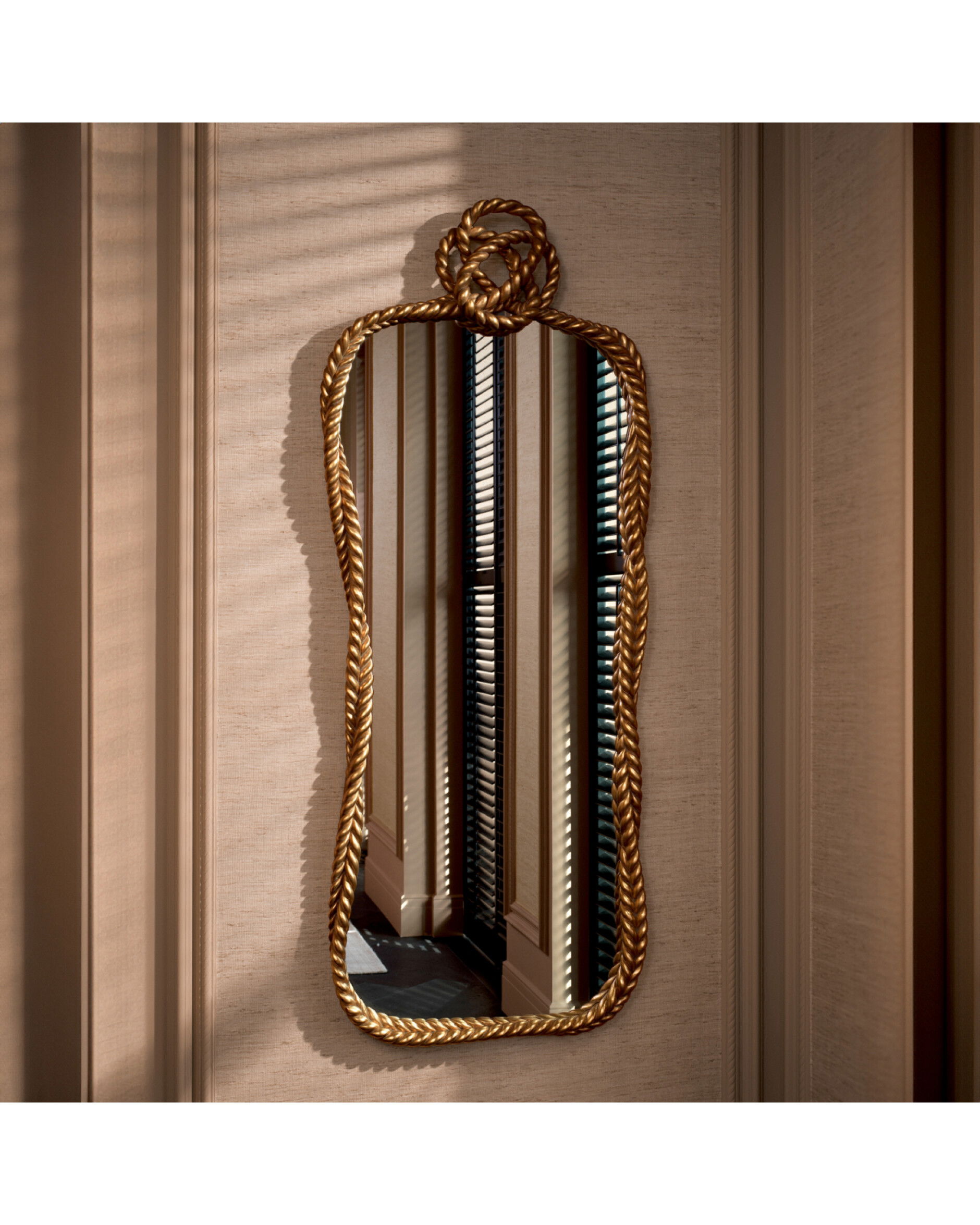 Vincenso spegel antik guld L