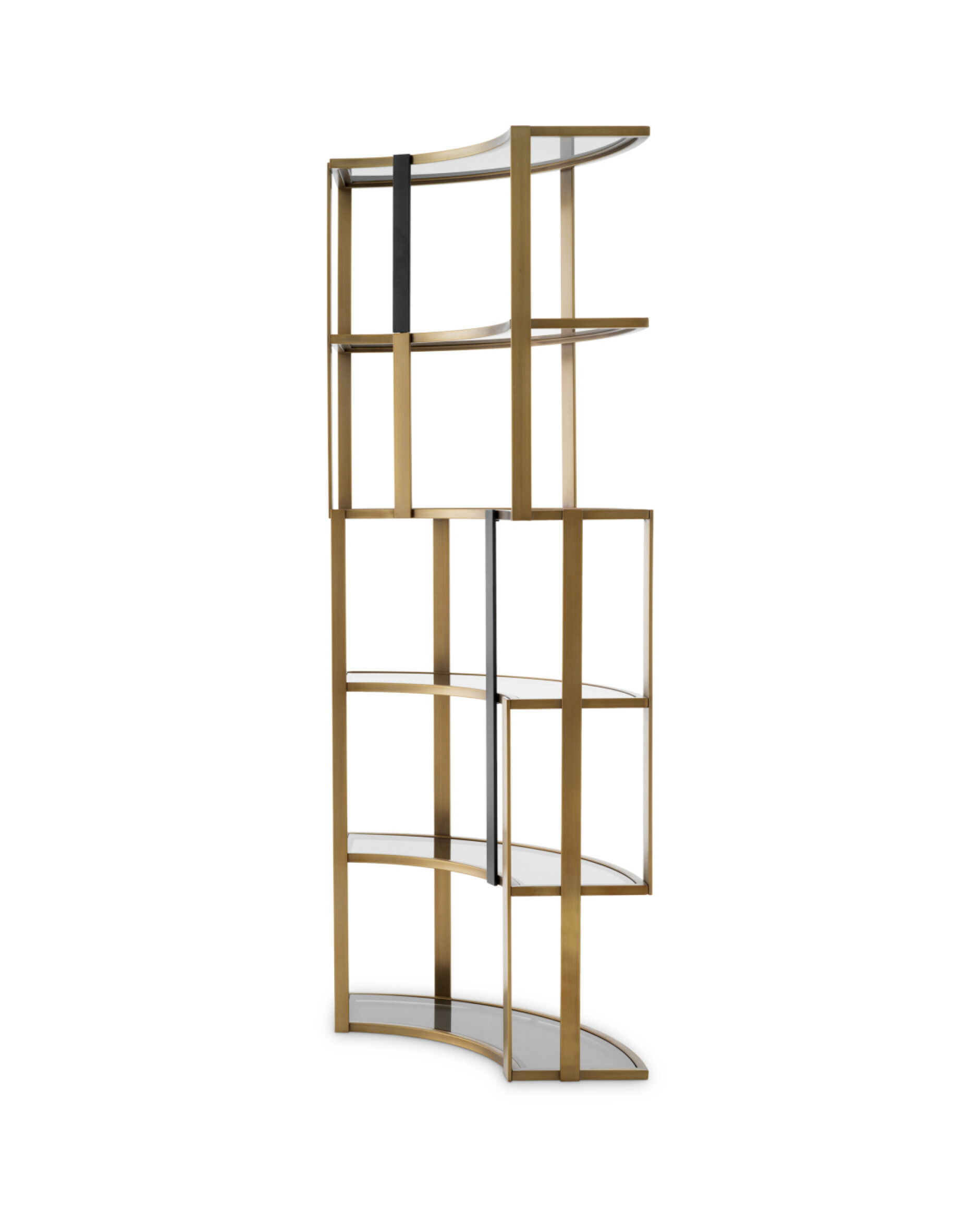 Clio hylla hörn borstad mässing