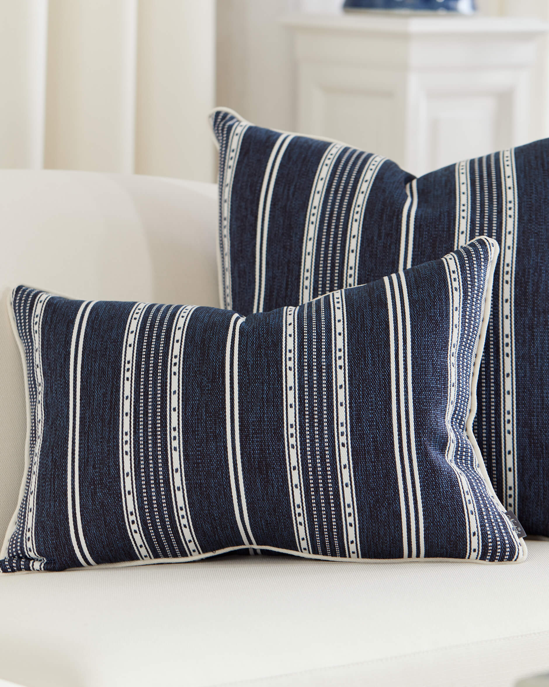 Ensenada Stripe kuddfodral indigo