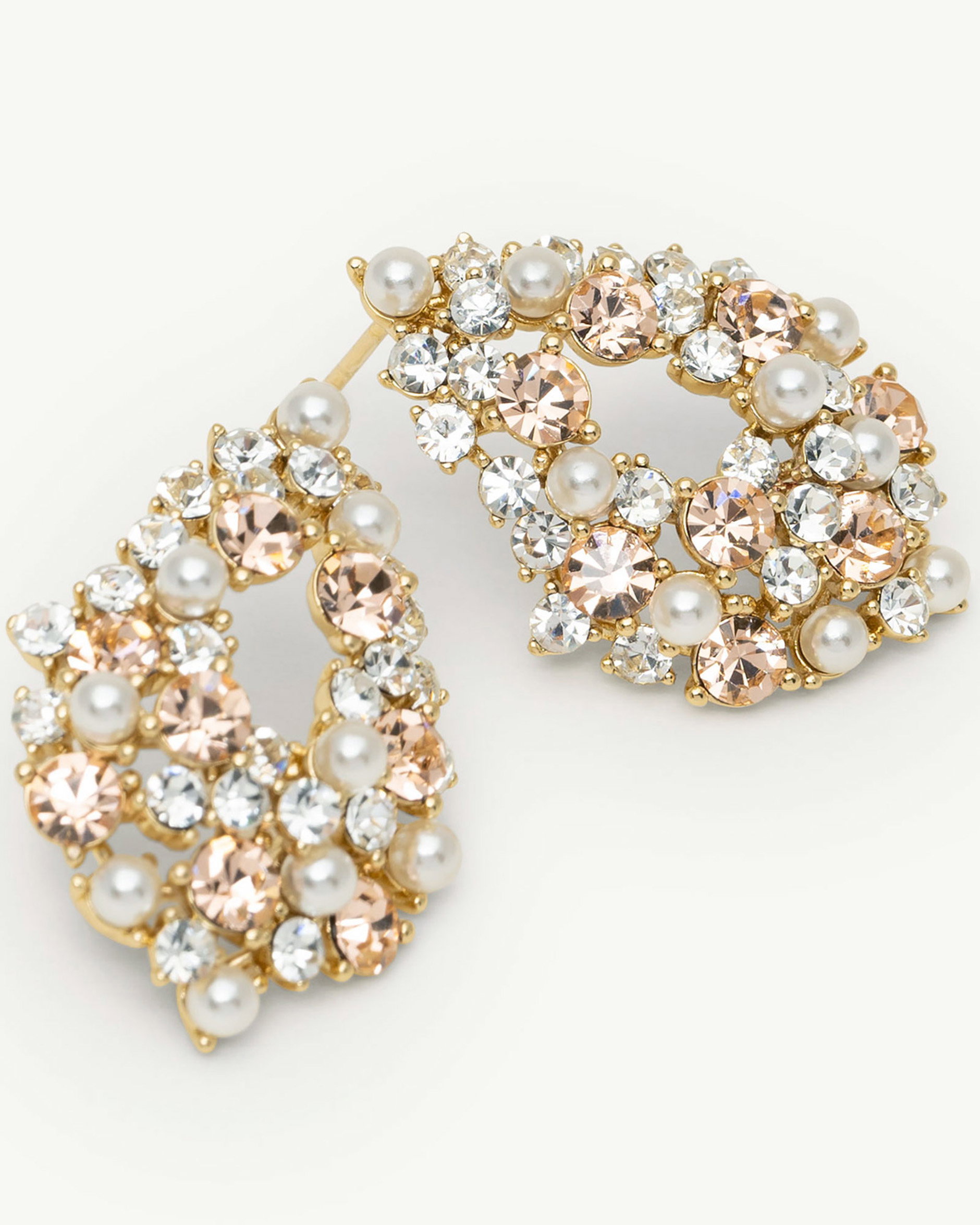 Alice Pearl oorbellen ivory silk