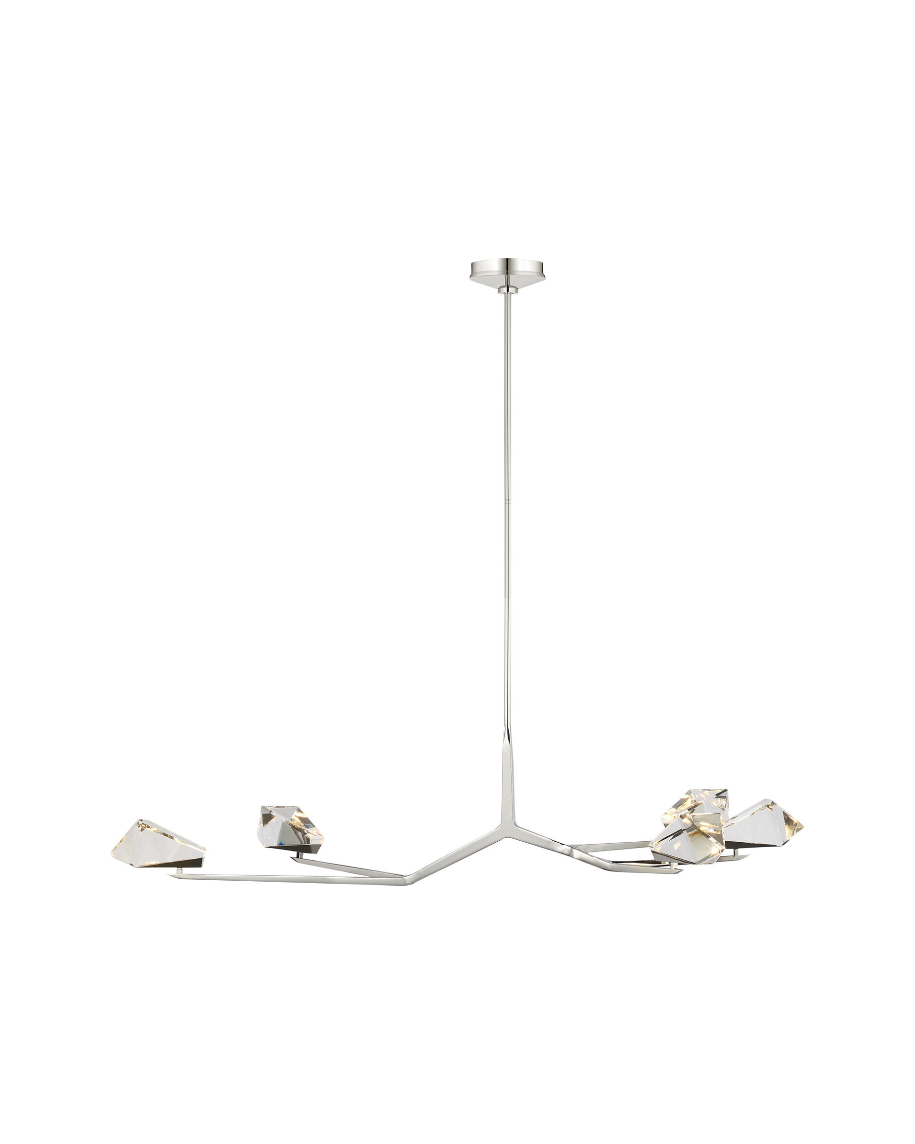 Carraig 53" 5 Light Chandelier Polished Nickel