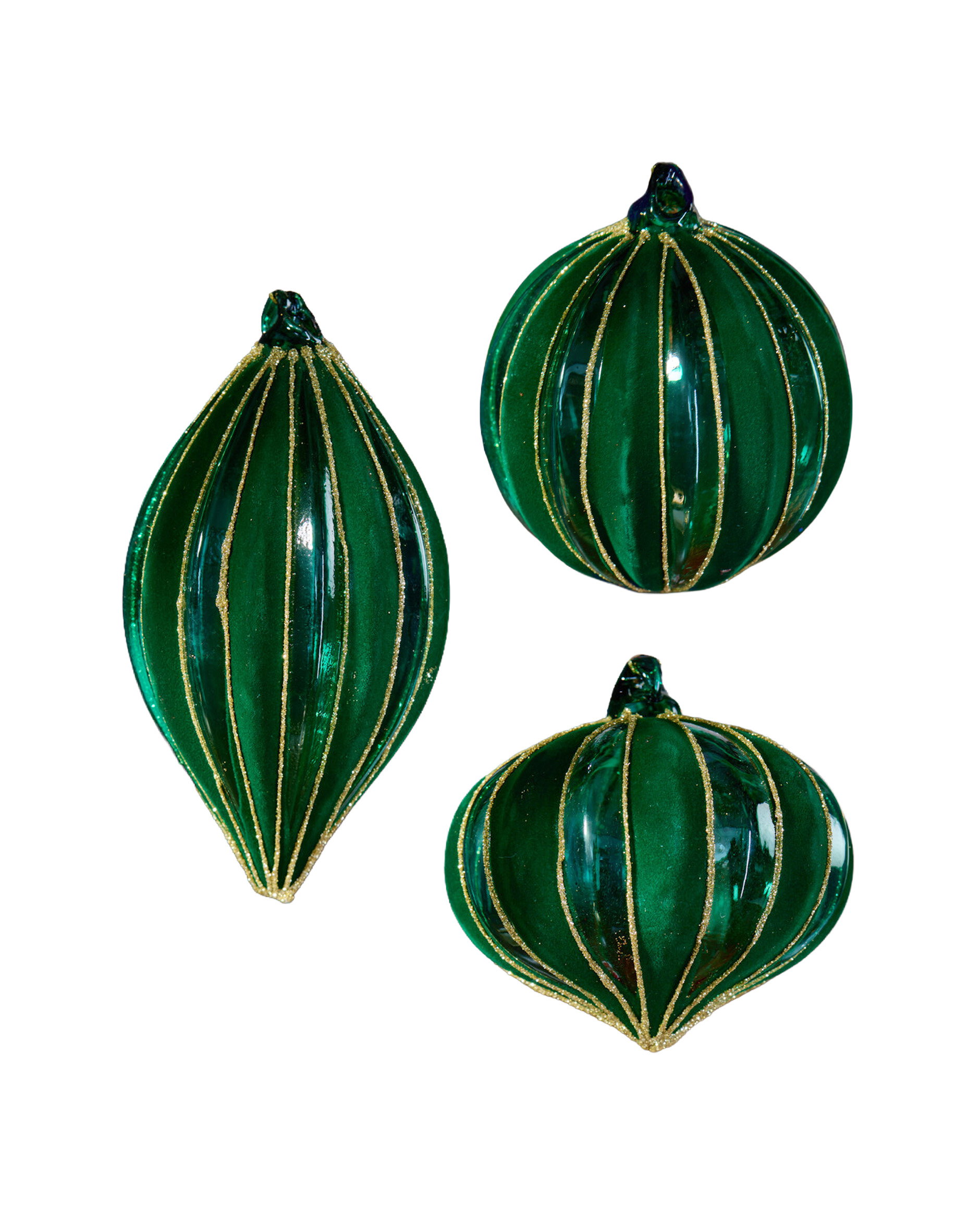 Myrtle green Christmas bauble 3-pack