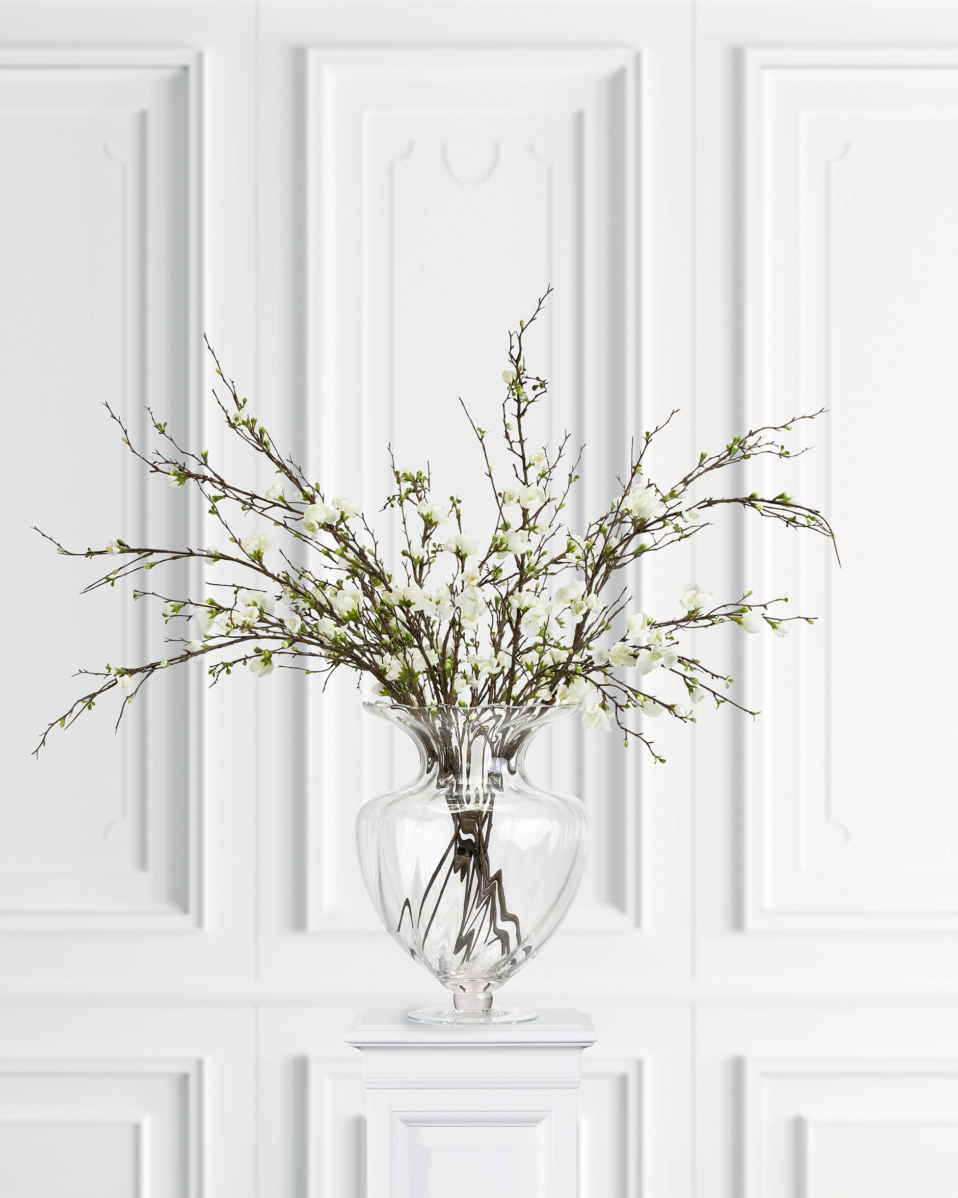 Äppelblom kvist vit