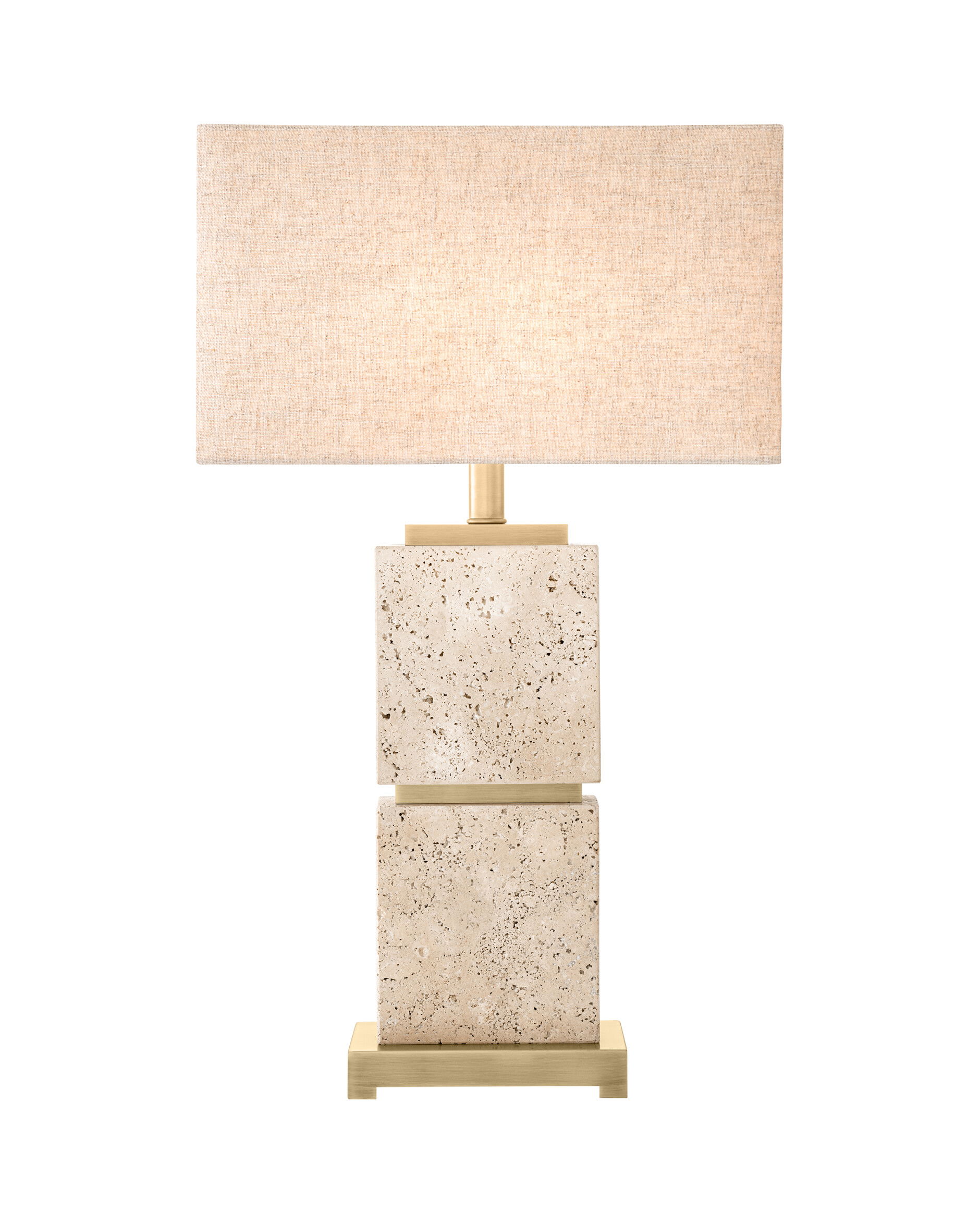 Newton bordslampa travertin