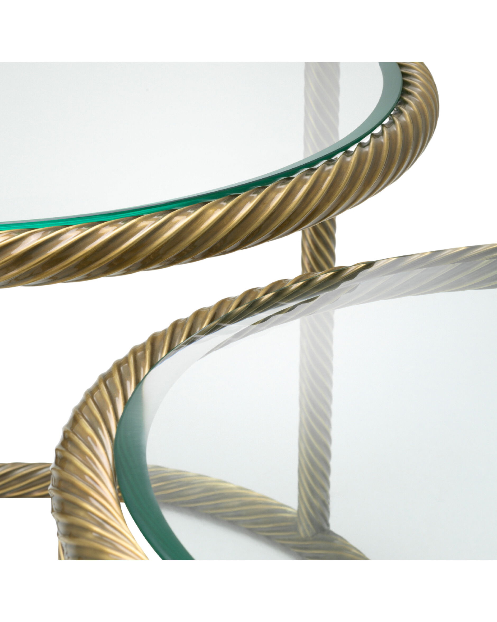 Addison sidobord antik mässing 2-set