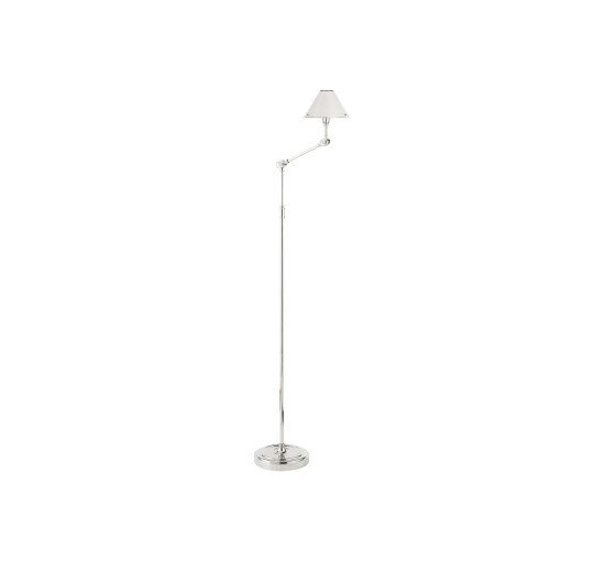 Polished Nickel - Anette Floor Lamp Natural Brass