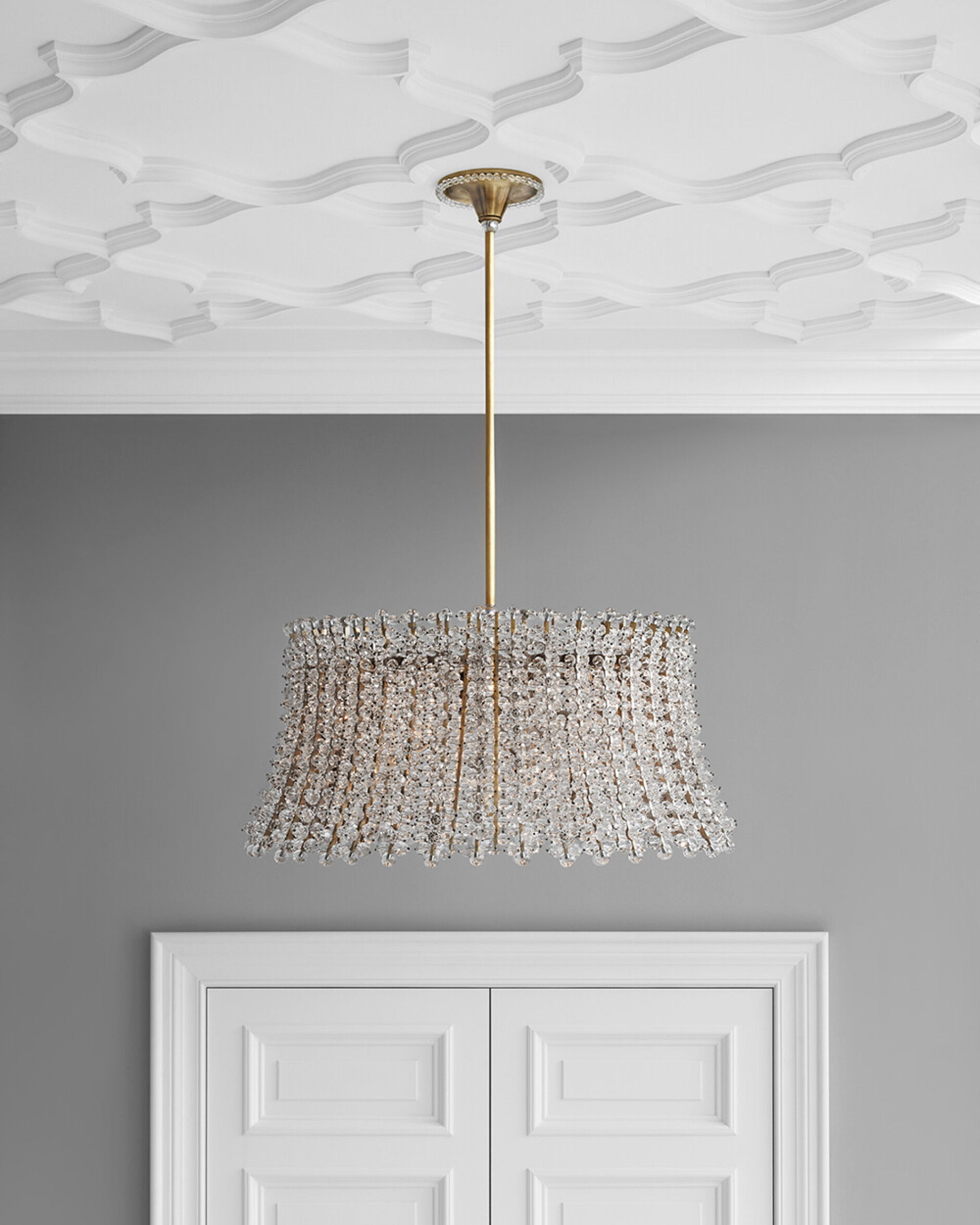 Serafina Drum takkrona antik mässing