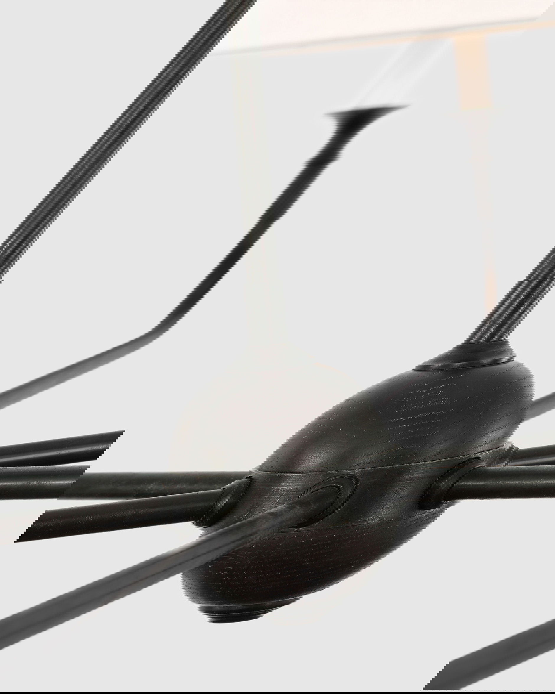 Piaf Oversized  Chandelier Aged Iron/Ebonized Oak