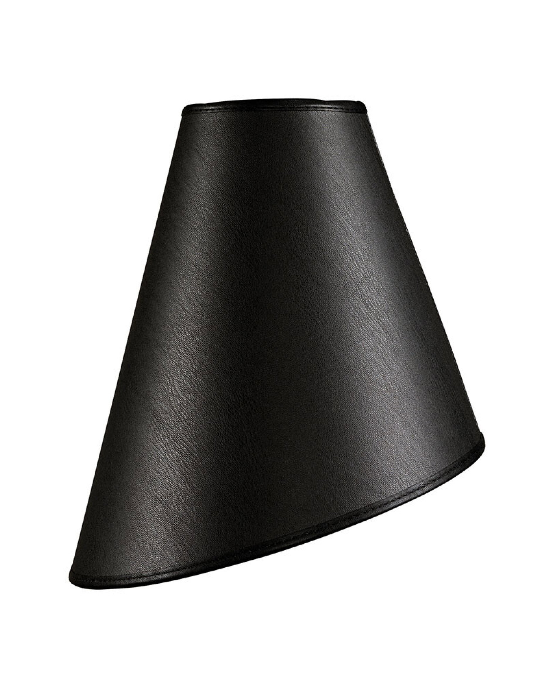 Cone lampshade leather ebony