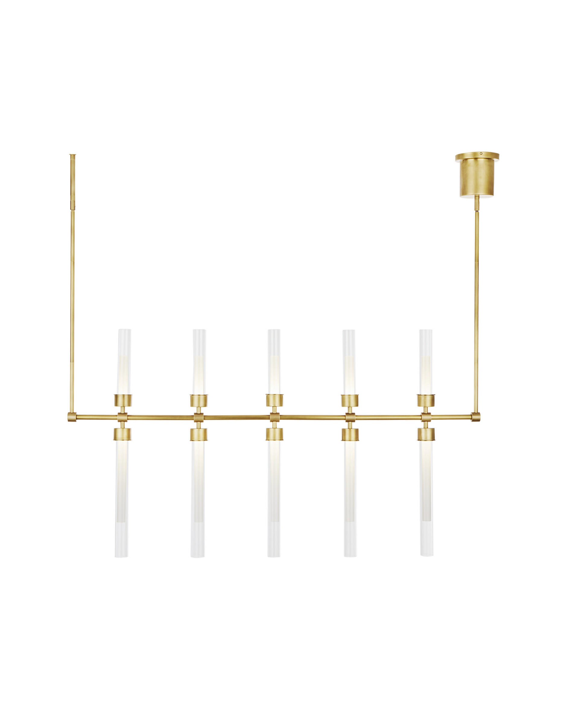 Linger 48" taklampa linjär mässing