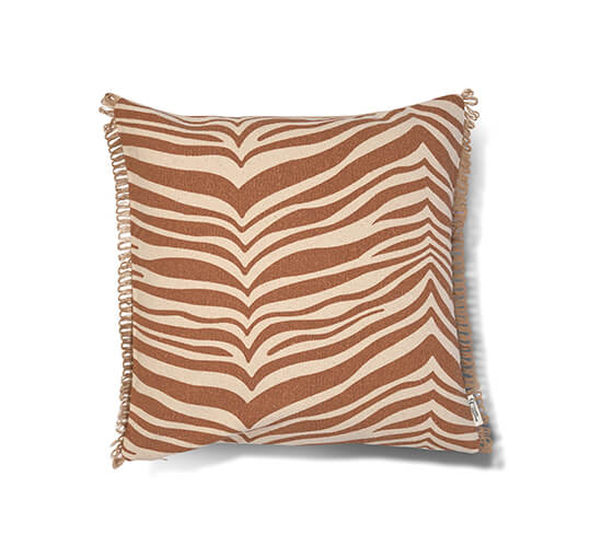 null - Zebra Cushion Glazed Ginger