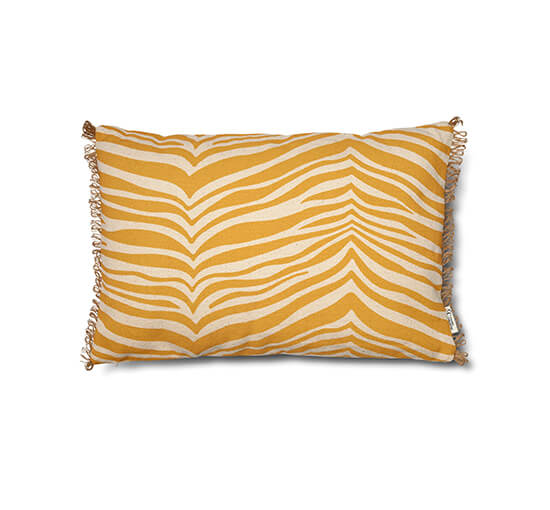 Gul - Zebra pyntepude glazed ginger