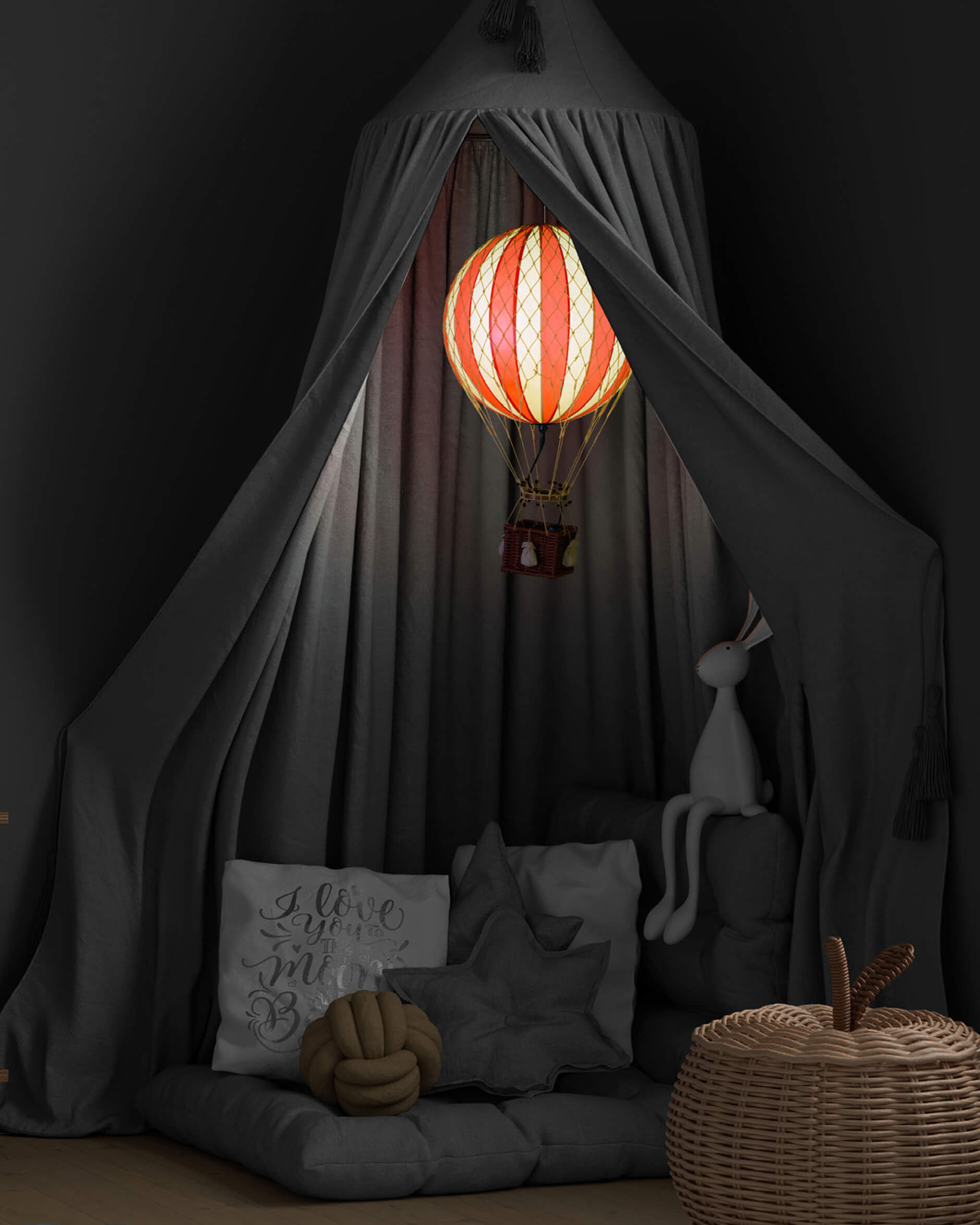 Jules Verne Hot Air Balloon LED Rainbow