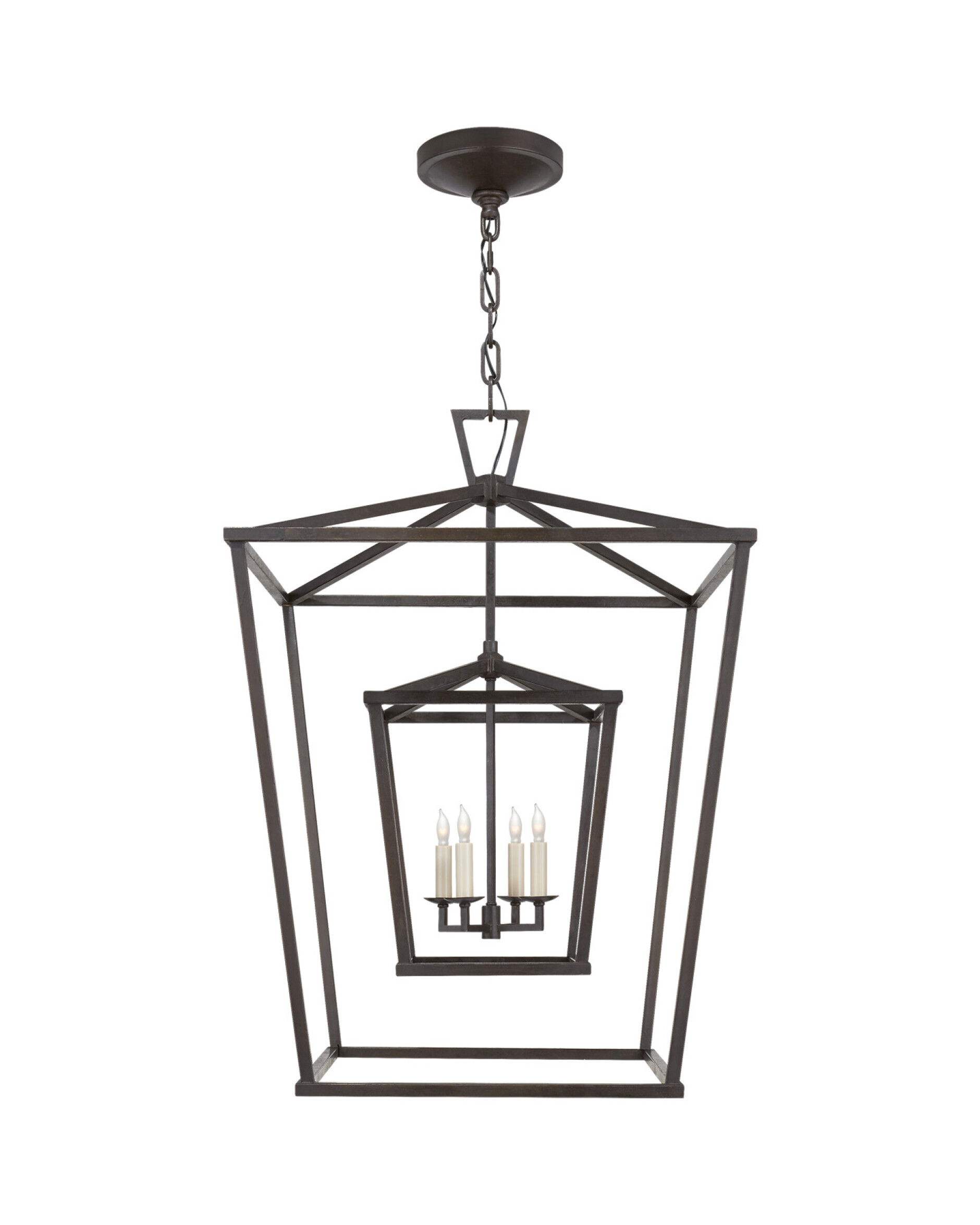 Darlana Double Cage Lantern Black L