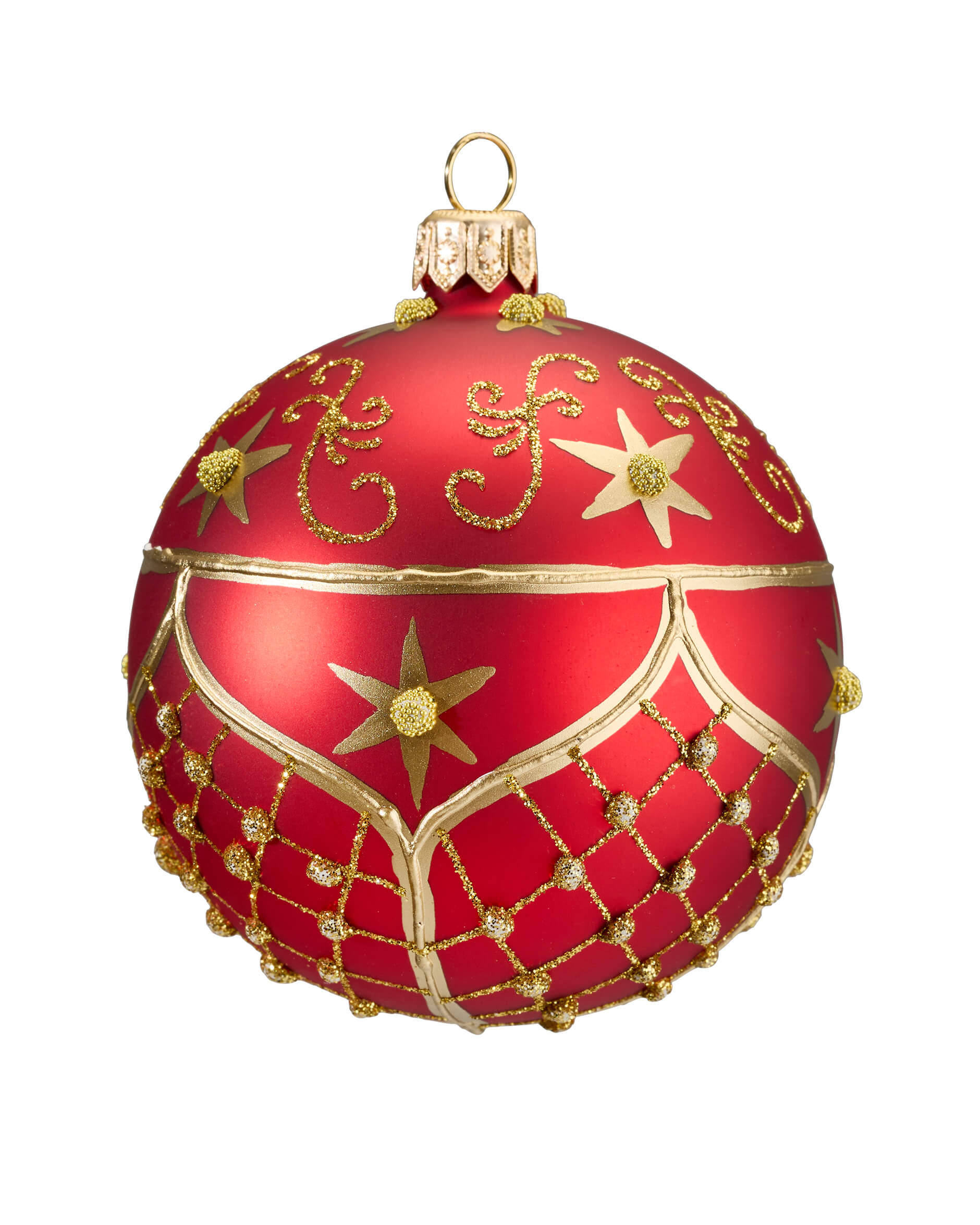 Lux Eugenie Weihnachtskugel rot/gold