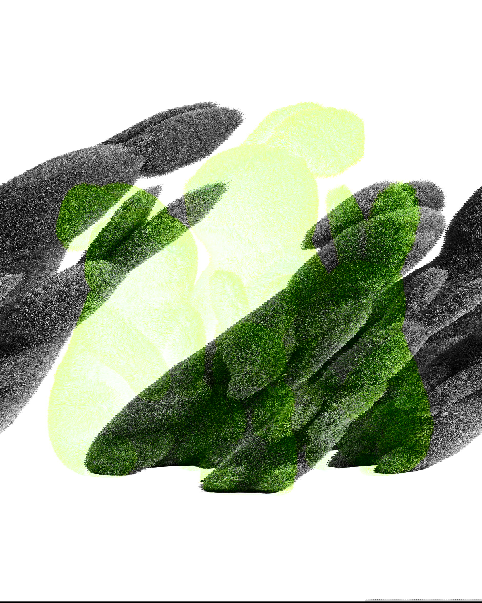 Topiary konijn decoratie