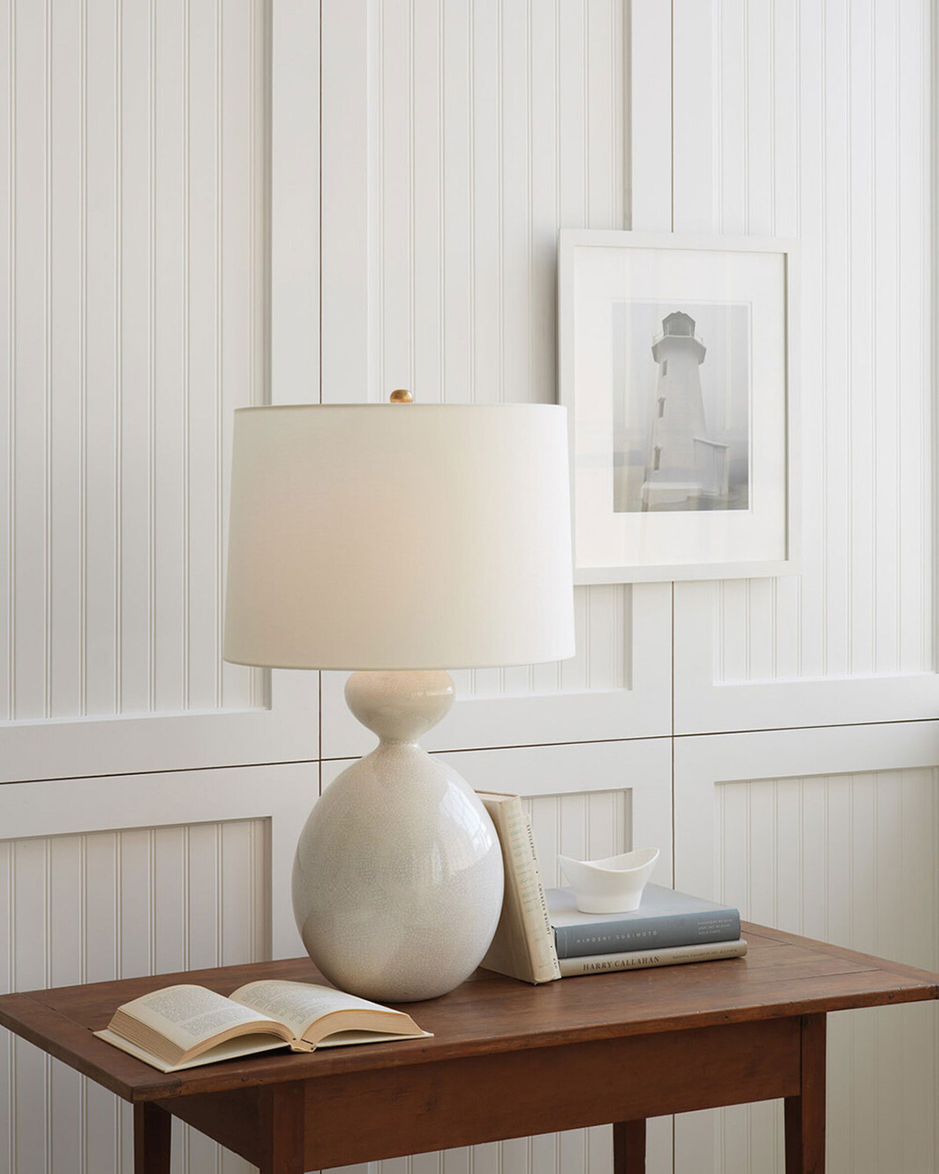 Gannet bordslampa Bone Craquelure