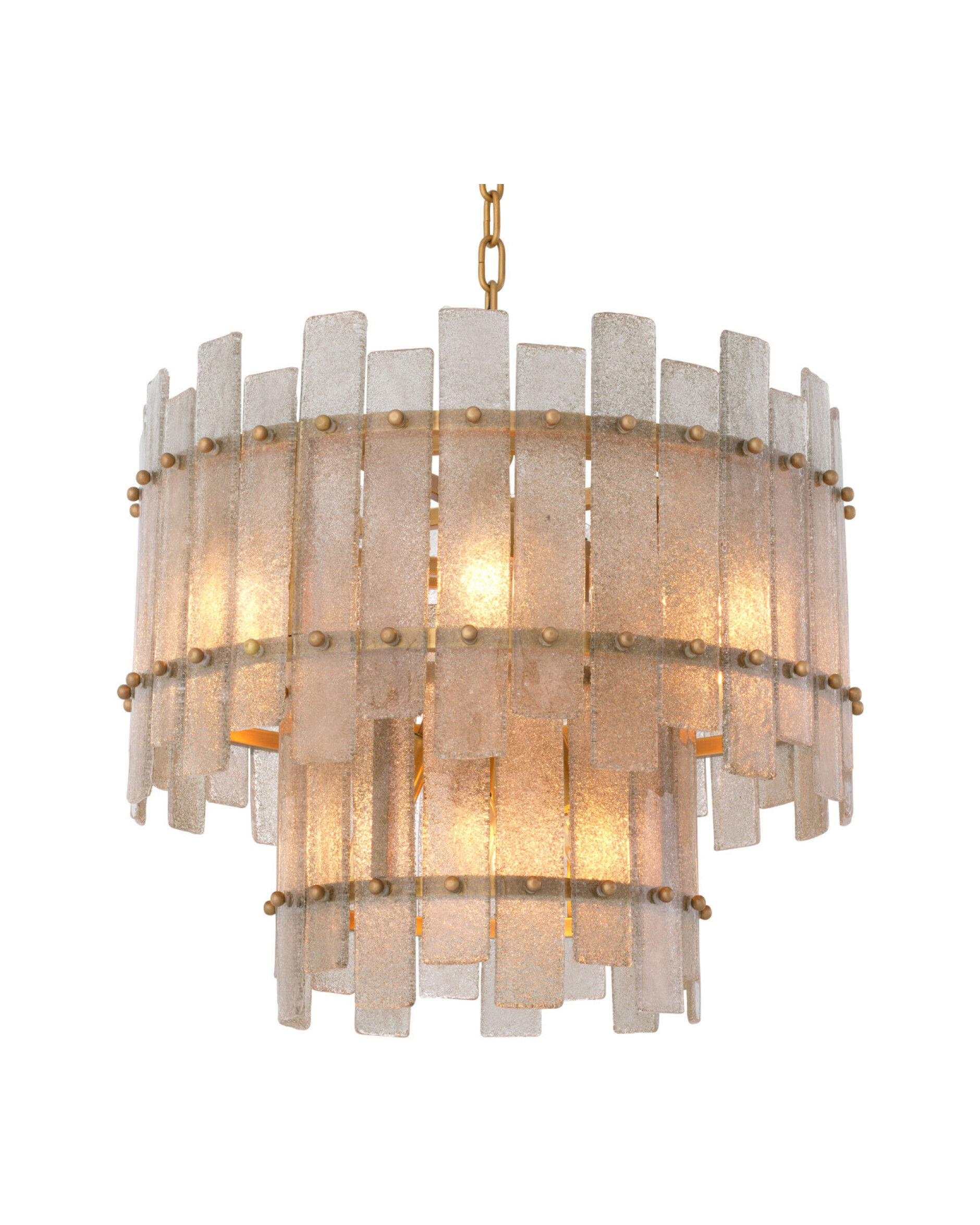 Caprera kroonluchter antiek messing