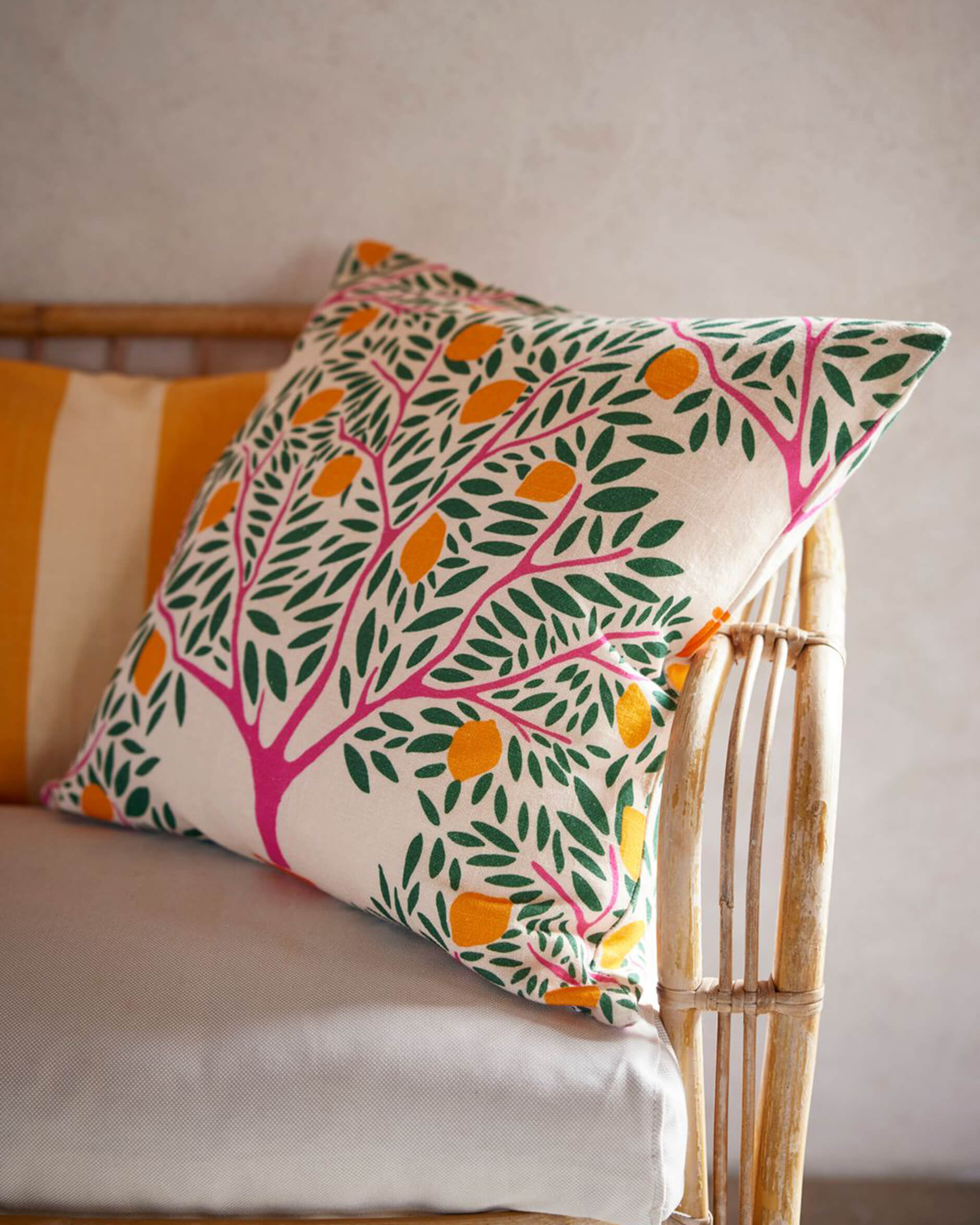 Lemon Garden kuddfodral grön