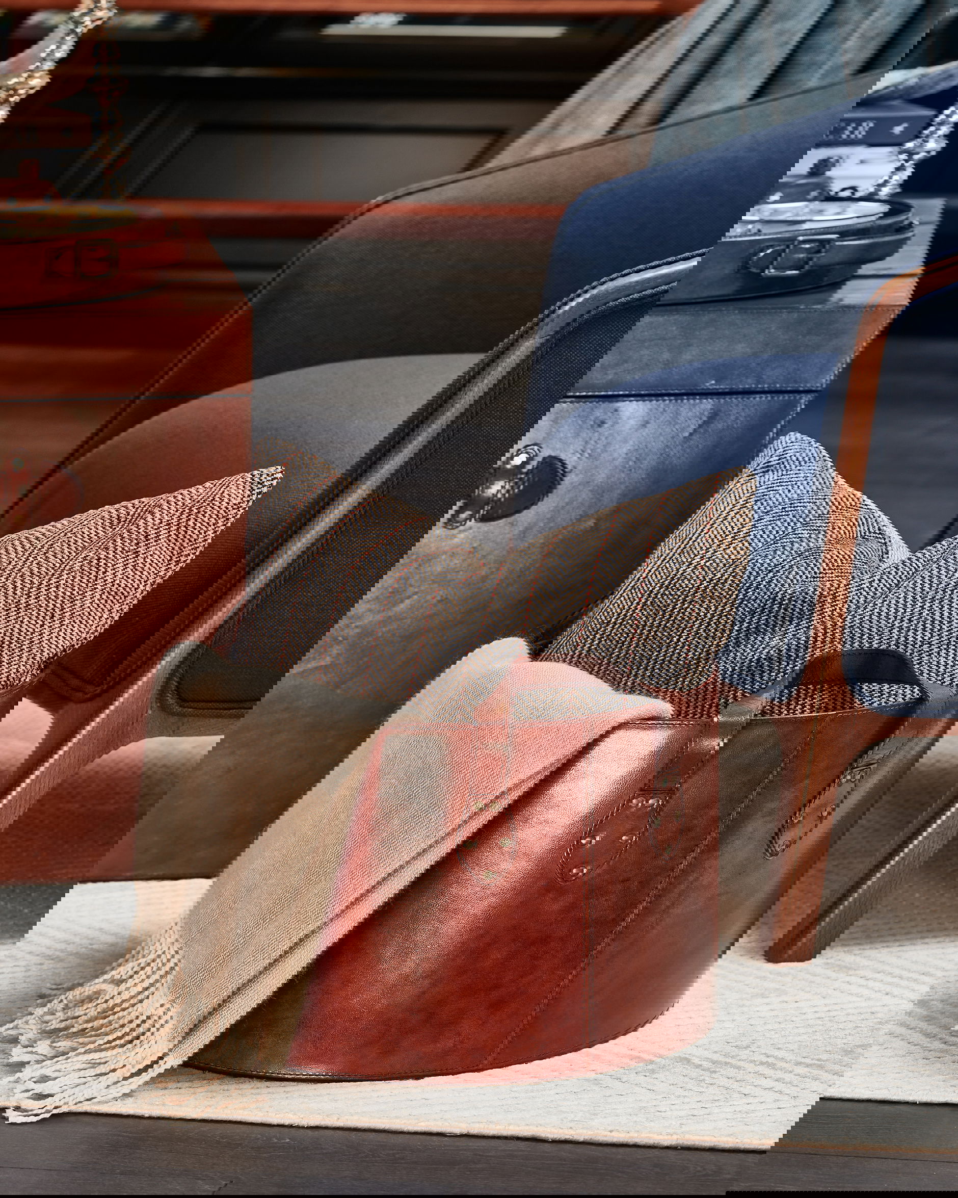 Kensington korg rund läder