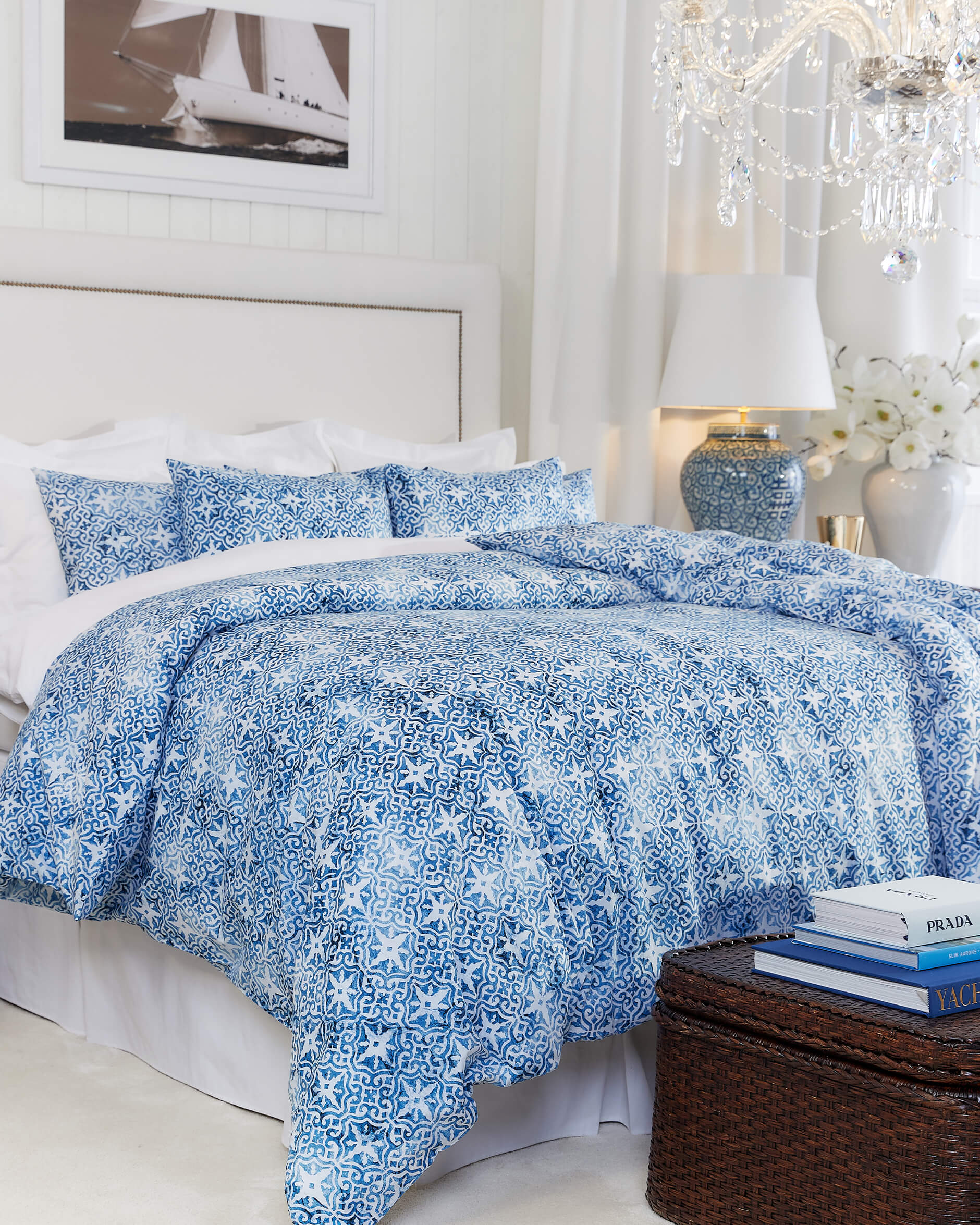 Portofino pussilakanasetti sininen