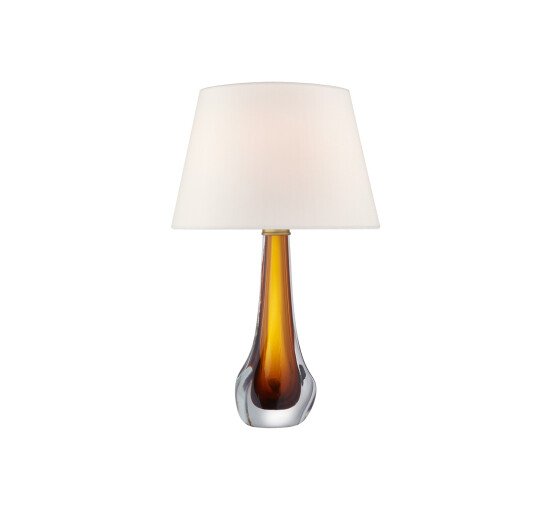 null - Christa Large Table Lamp Amber Glass