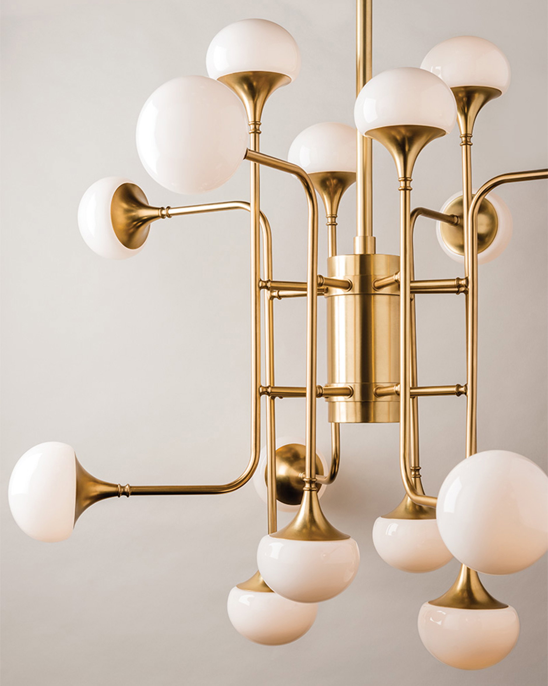 Fleming Chandelier Aged Brass