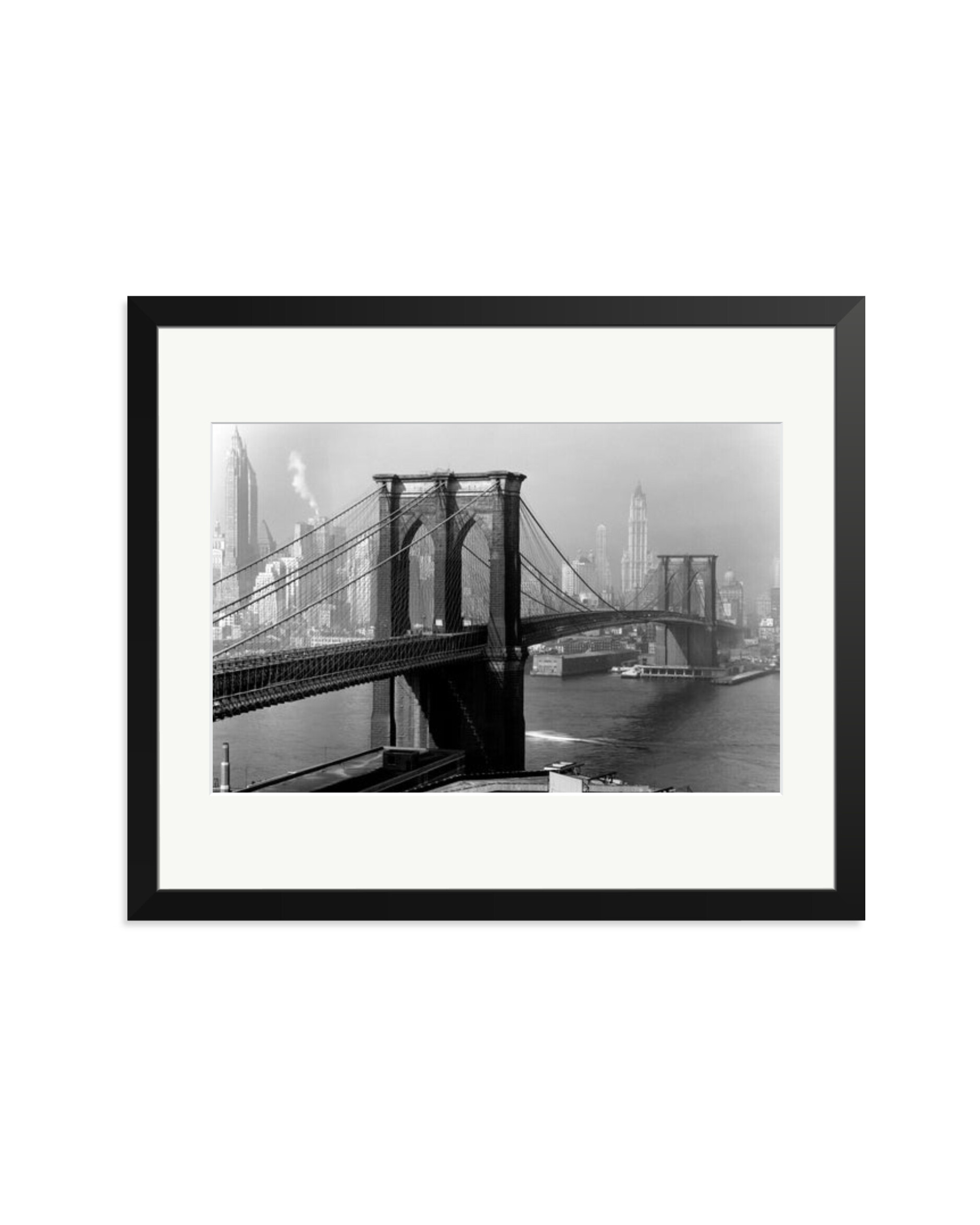 Brooklyn Bridge by Day Black / Large
