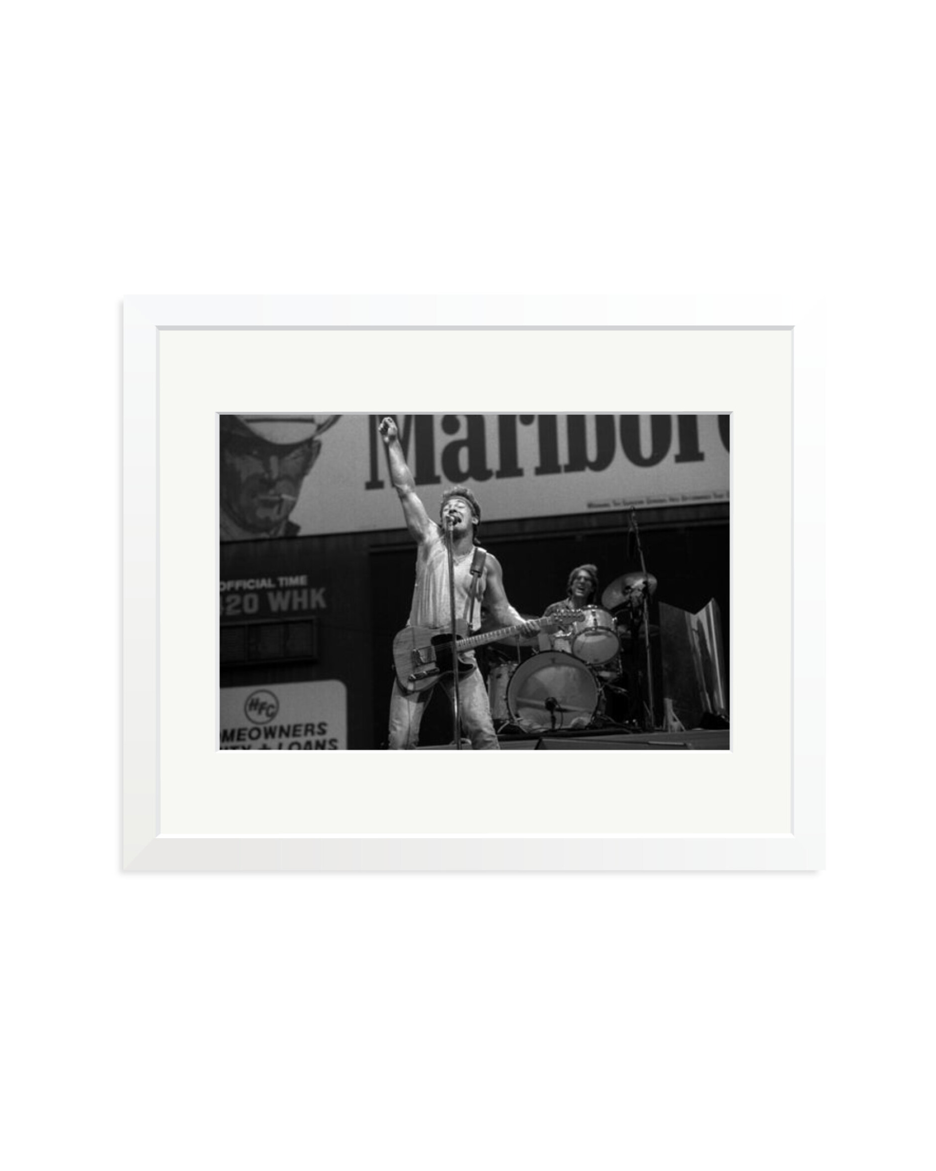 Bruce Springsteen & Max Weinberg of The E Street Band 1985 White / Medium