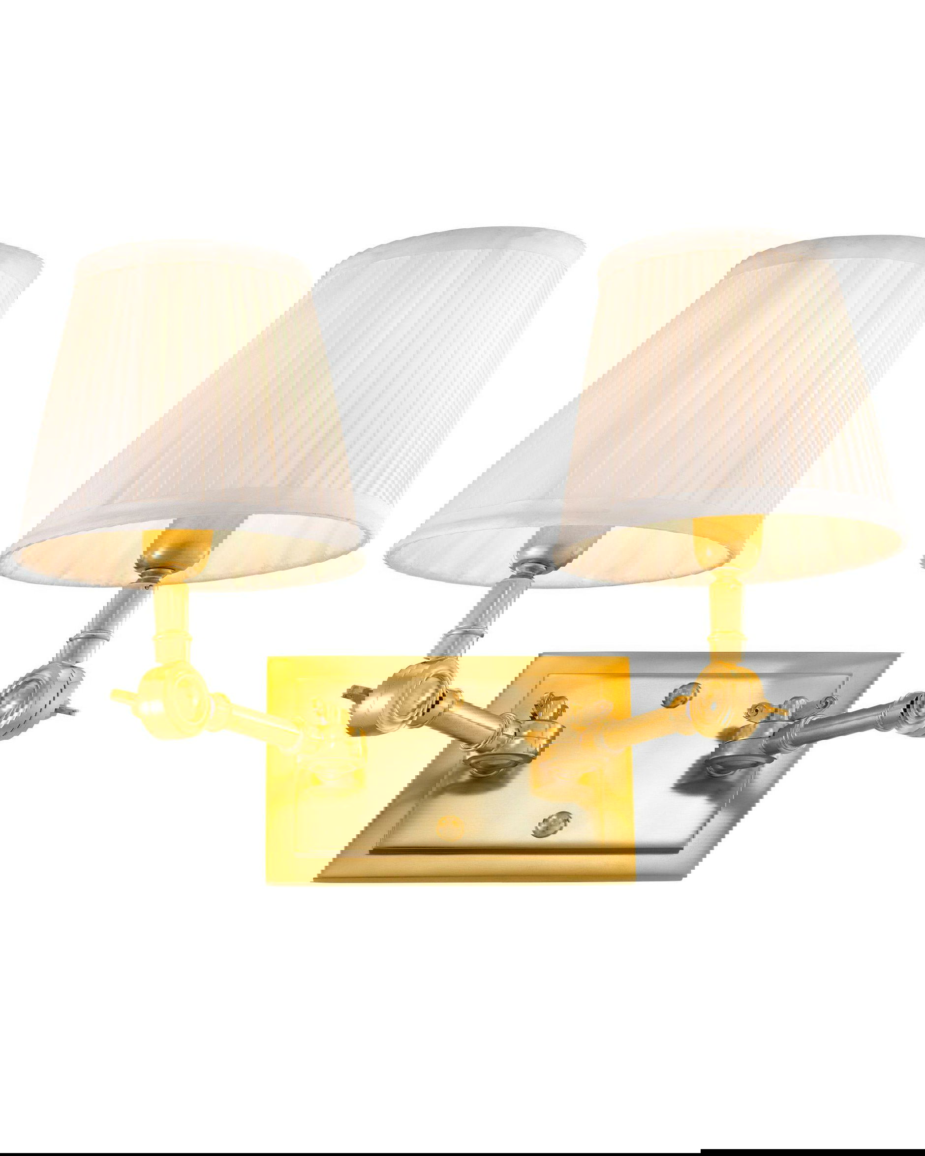 Wentworth vägglampa dubbel guld/vit