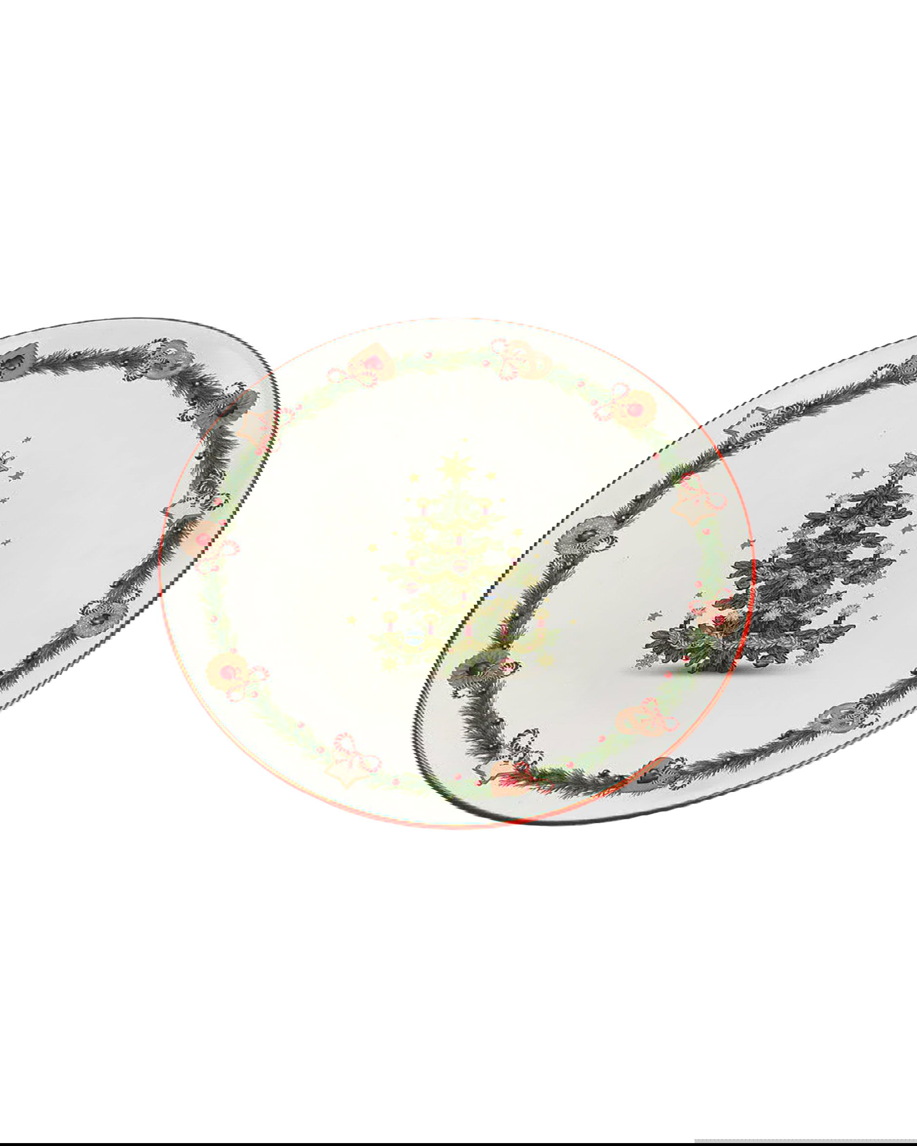 Carmina Plate White/Red