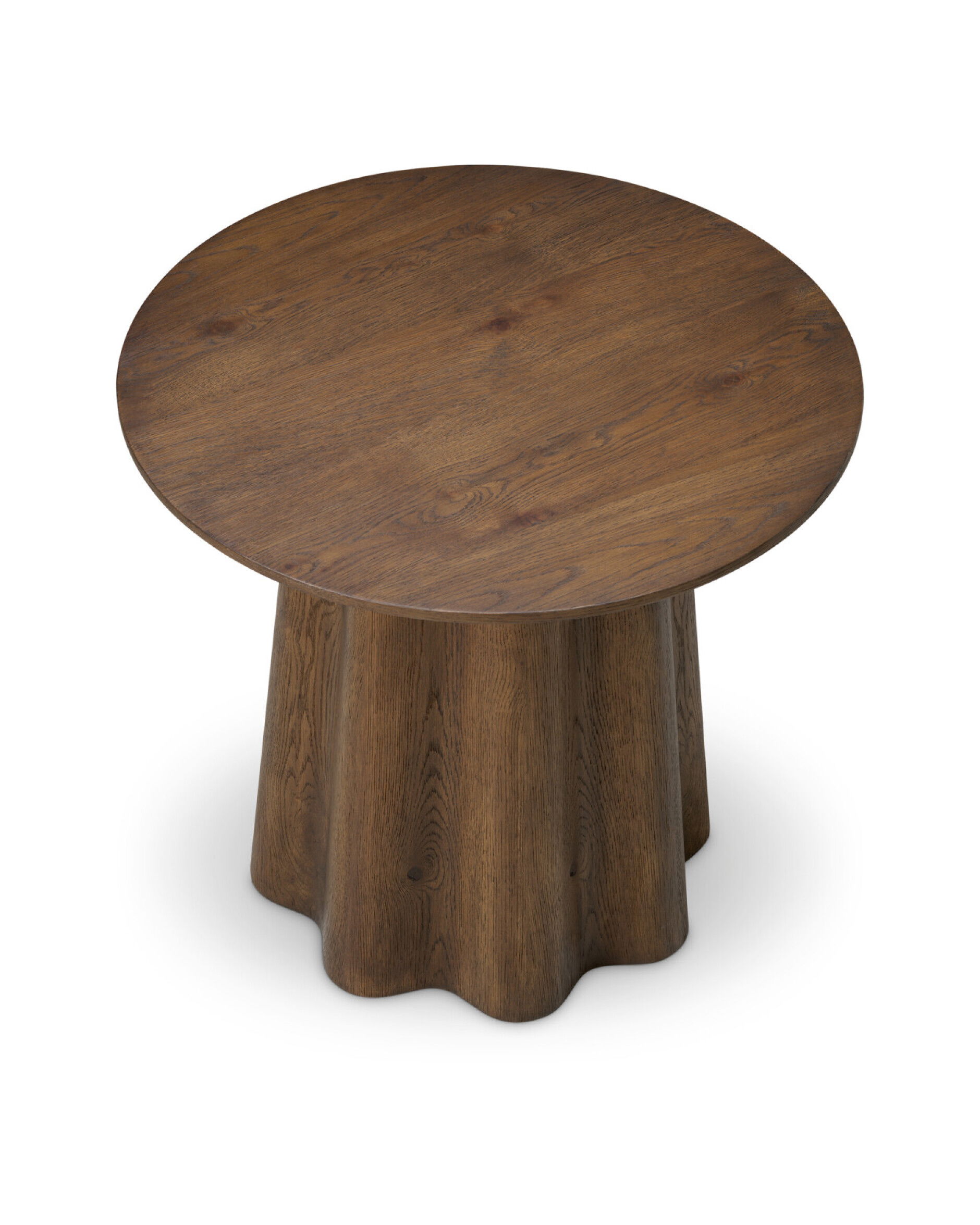 Papyrus-Beistelltisch, dunkelbraunes Eichenfurnier