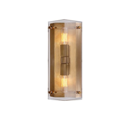 Crystal - Clayton Wall Sconce Polished Nickel and Crystal