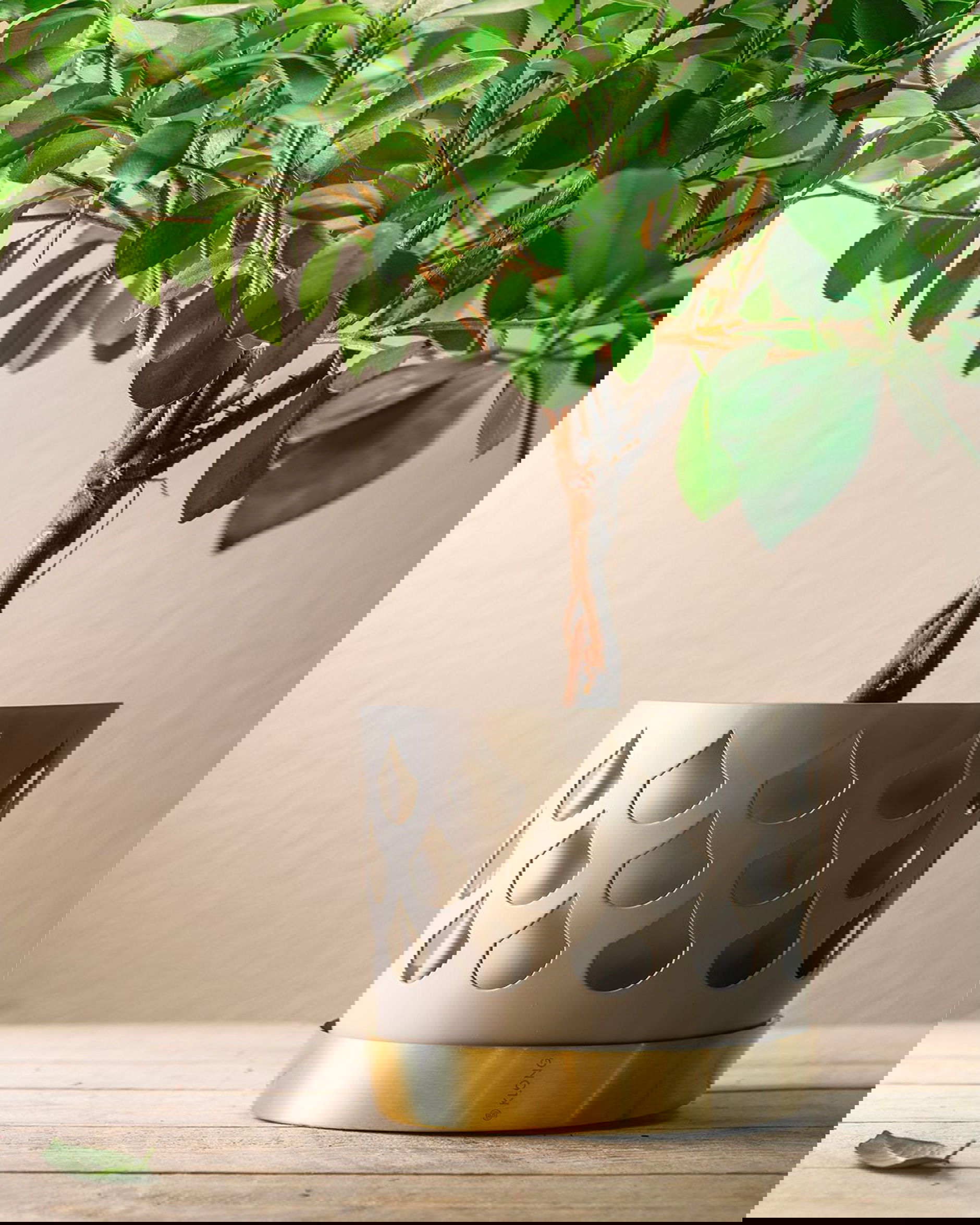 Trio Drop kruka beige