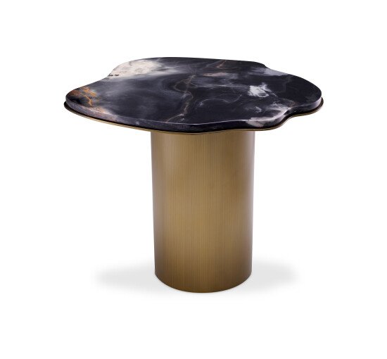 Black Marble - Shapiro side table light marble